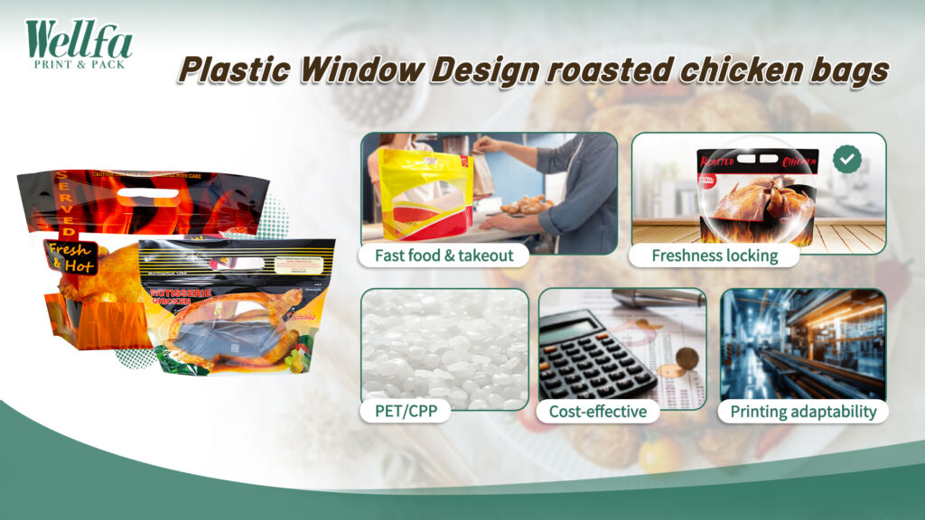 Plastic Window Design roasted chicken bags​