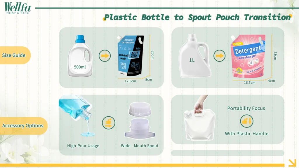 How to Switch from Plastic Bottle Laundry Detergent to Spout Pouch? 4 Plastic Bottle to Spout Pouch Transition 1 Spout Pouch Solutions for Laundry Detergent