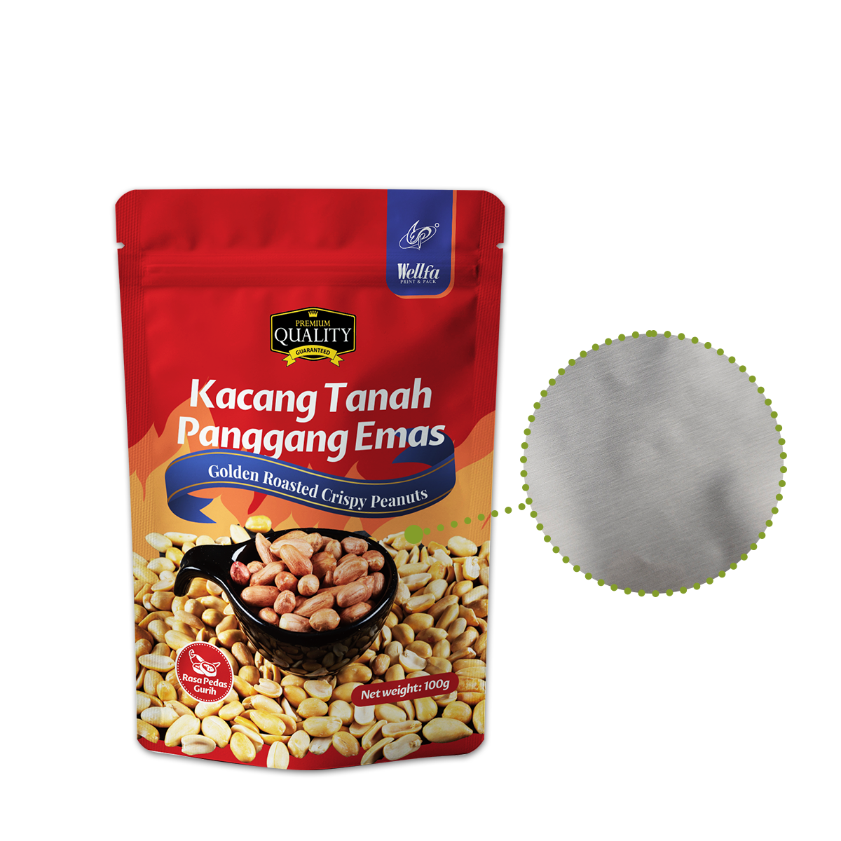 PE Mono Material Dried Fruit Stand Up Recycle Nuts Doypack