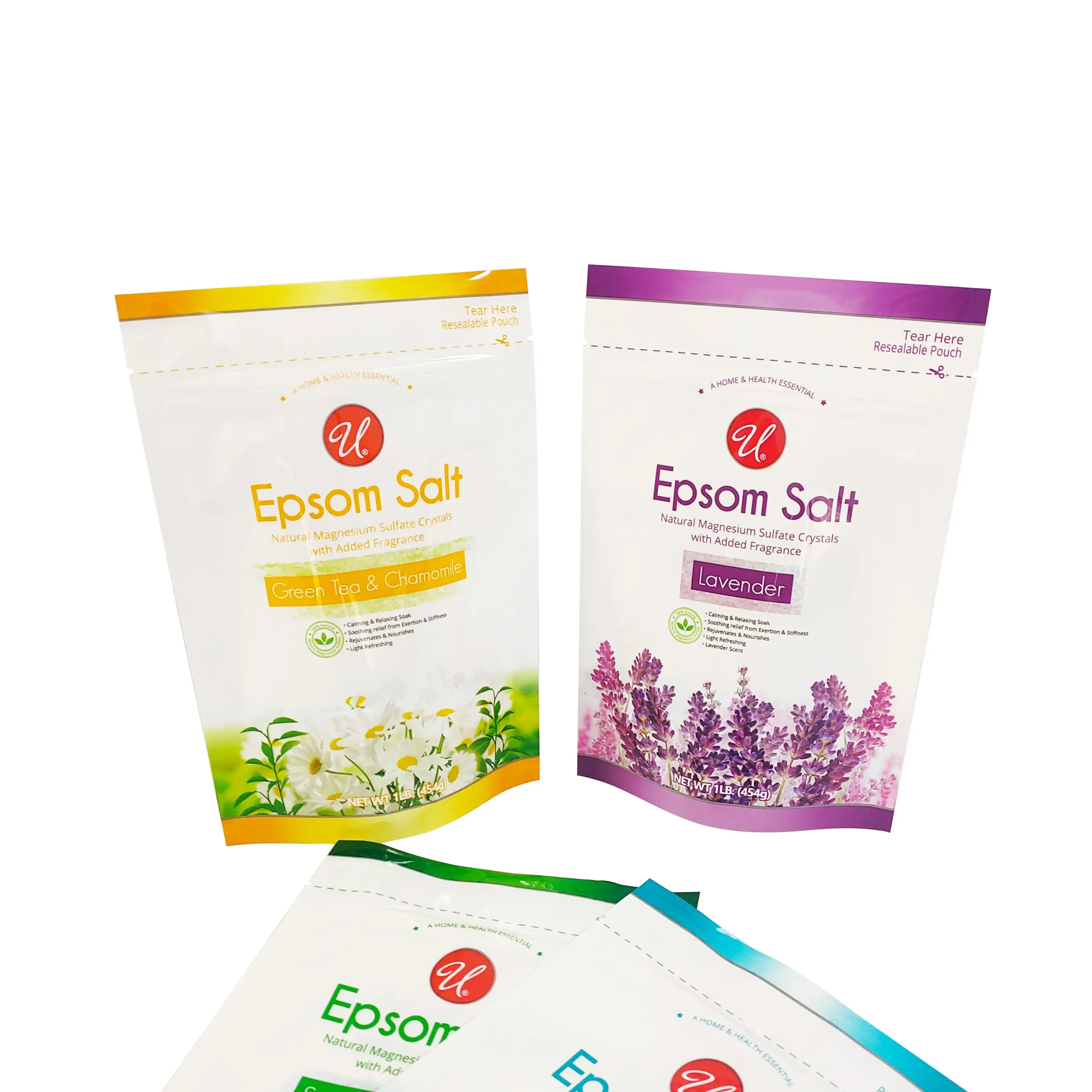 Recyclable Stand up Pouch Resealable Zipper Bath Salt Doypack