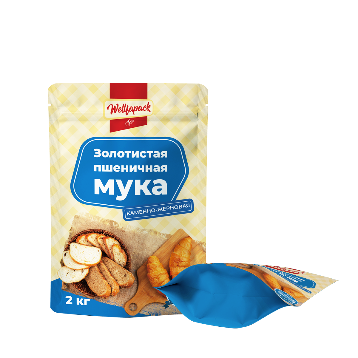 500g 1kg High Barrier Doypack Bags Flour Stand Up Pouch