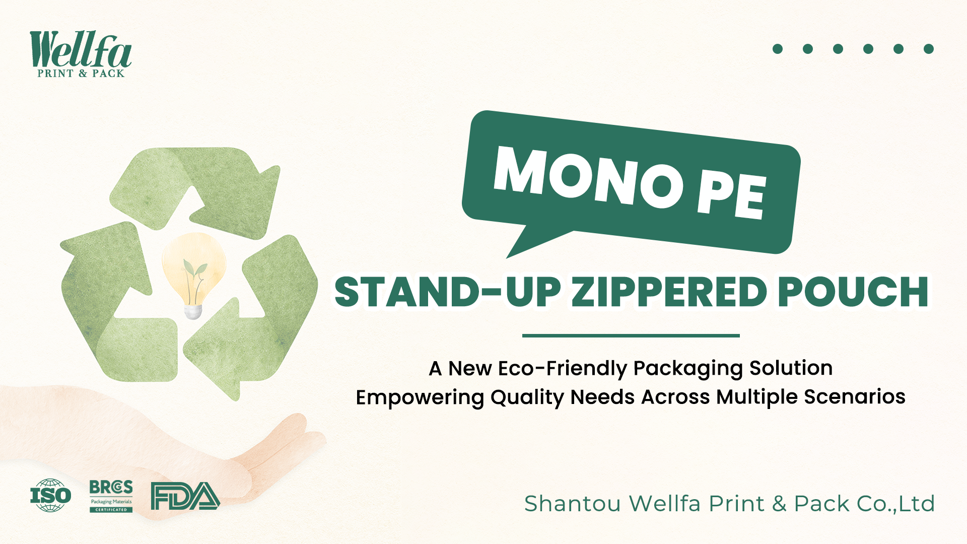 Wellfa Mono PE Stand-Up Zippered Pouch – A New Eco-Friendly Pack