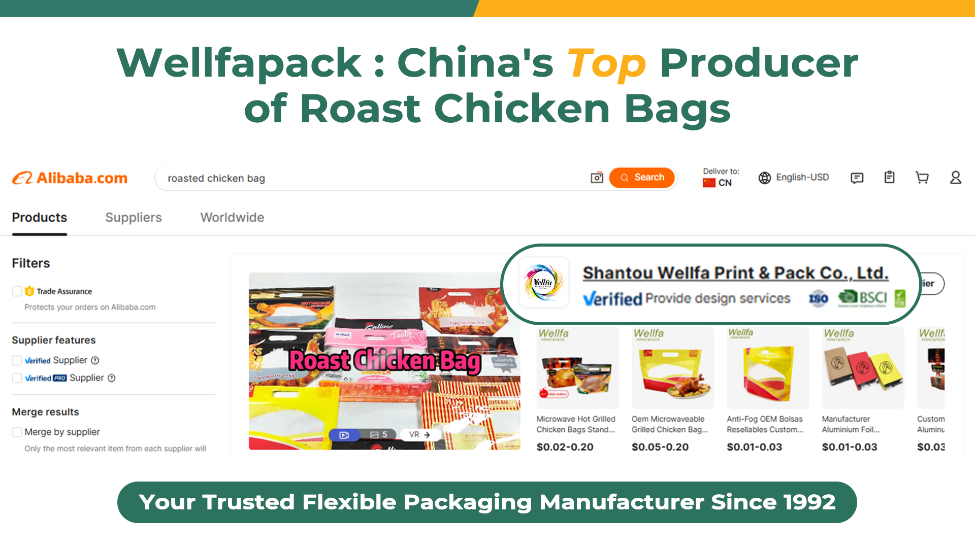 Wellfa: China’s top producer of roast chicken bags