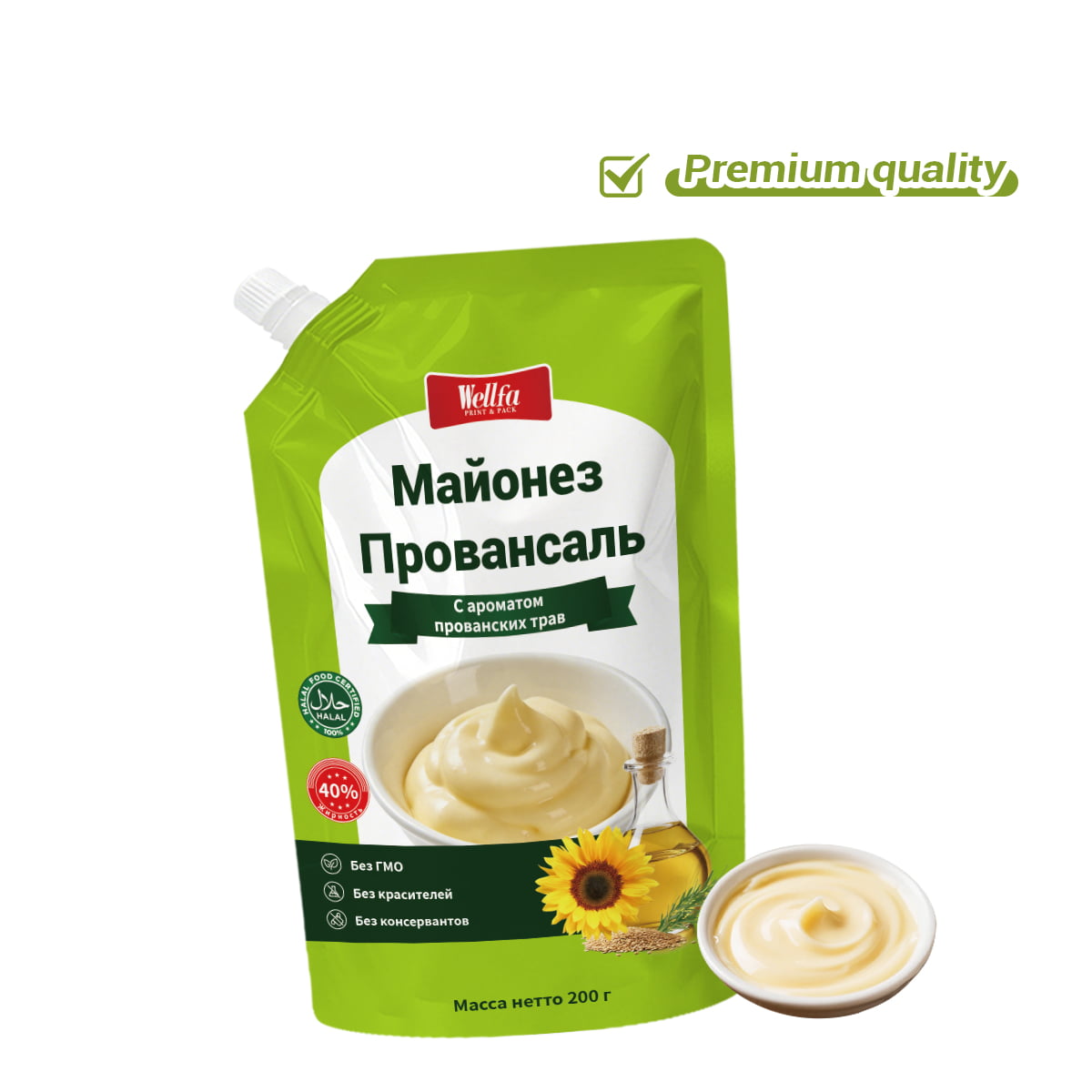 Mayonnaise Salad Dressing Liquid Spout Pouch Bag