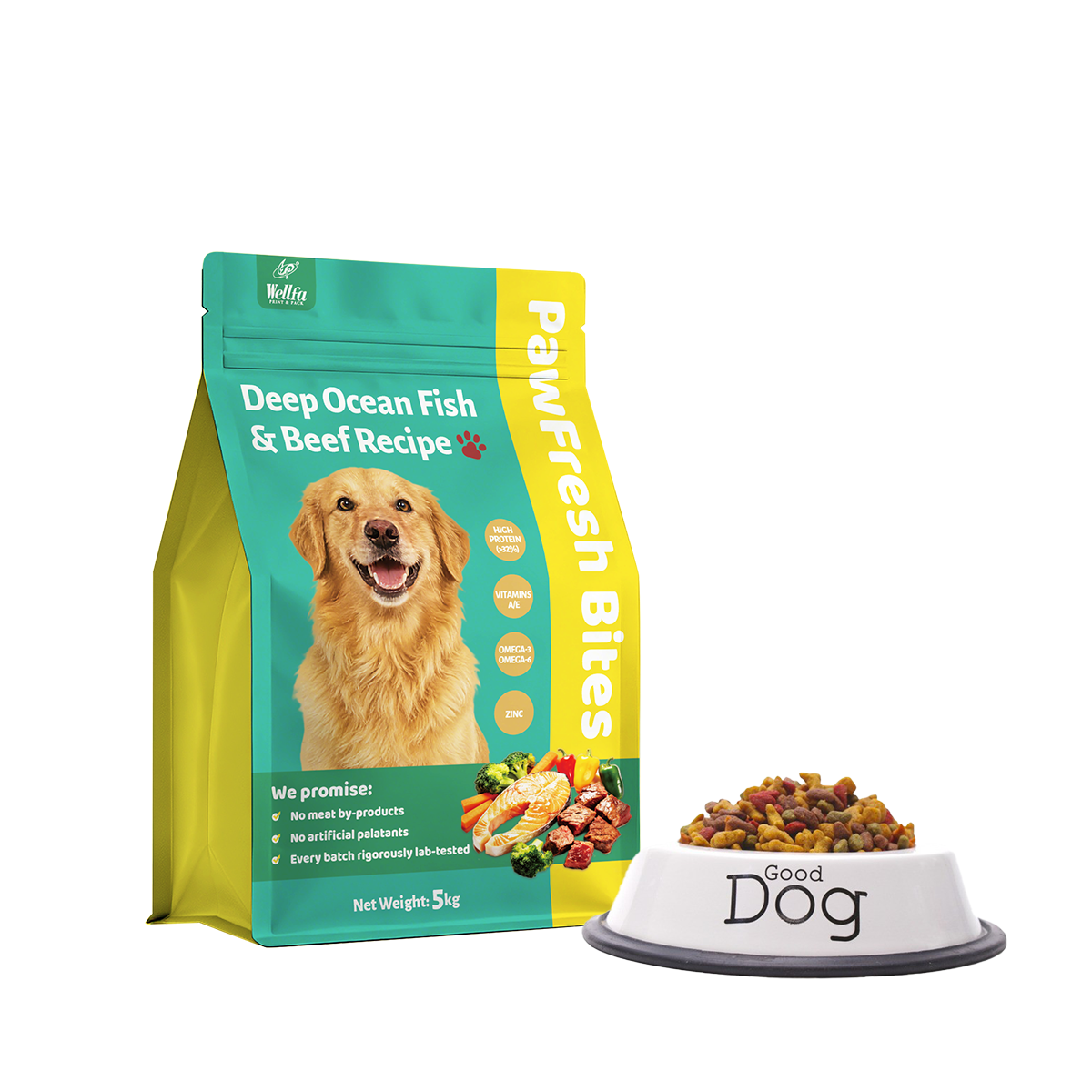 5kg 10kg High Barrier Pet Food Flat Bottom Dog Food Bag