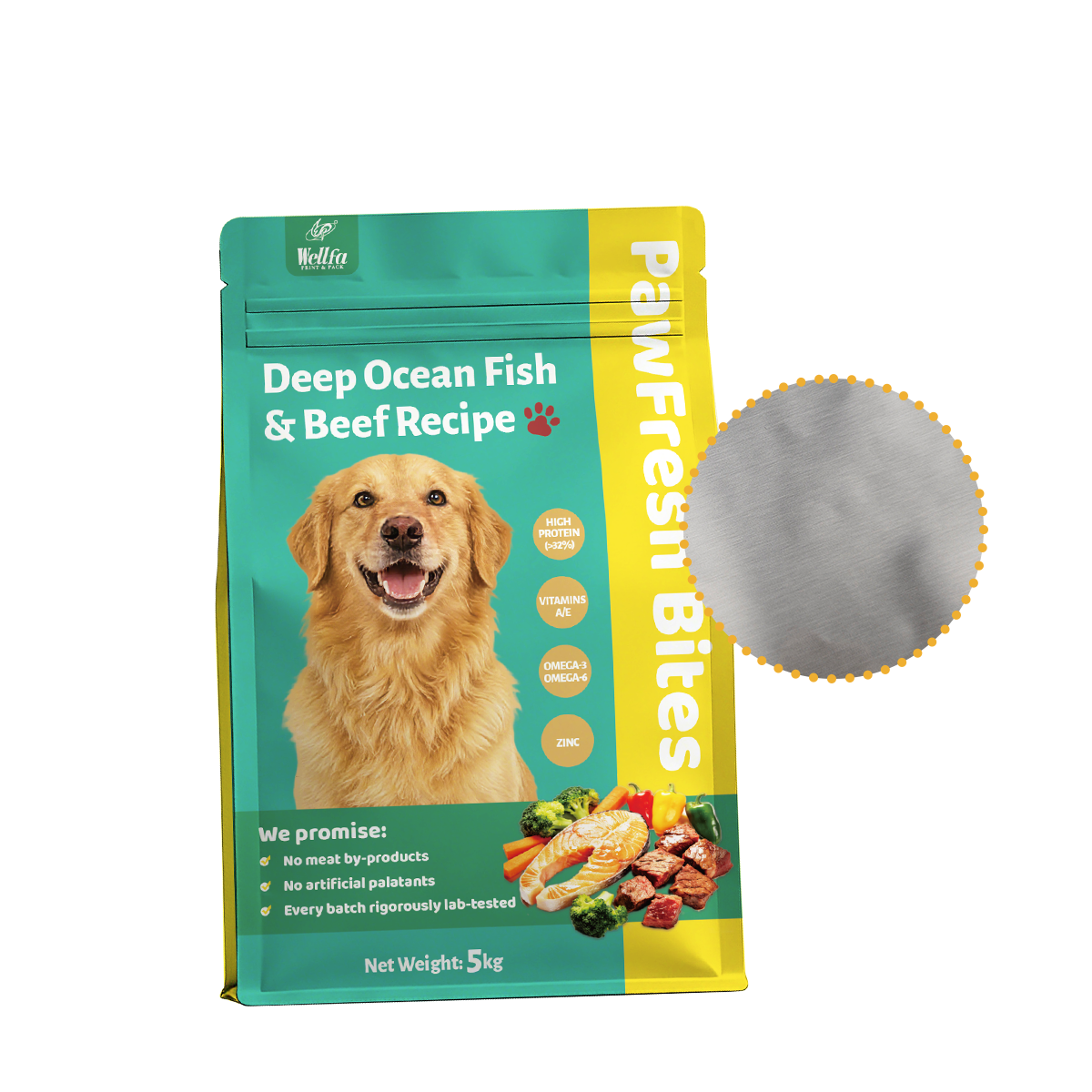 5kg 10kg High Barrier Pet Food Flat Bottom Dog Food Bag