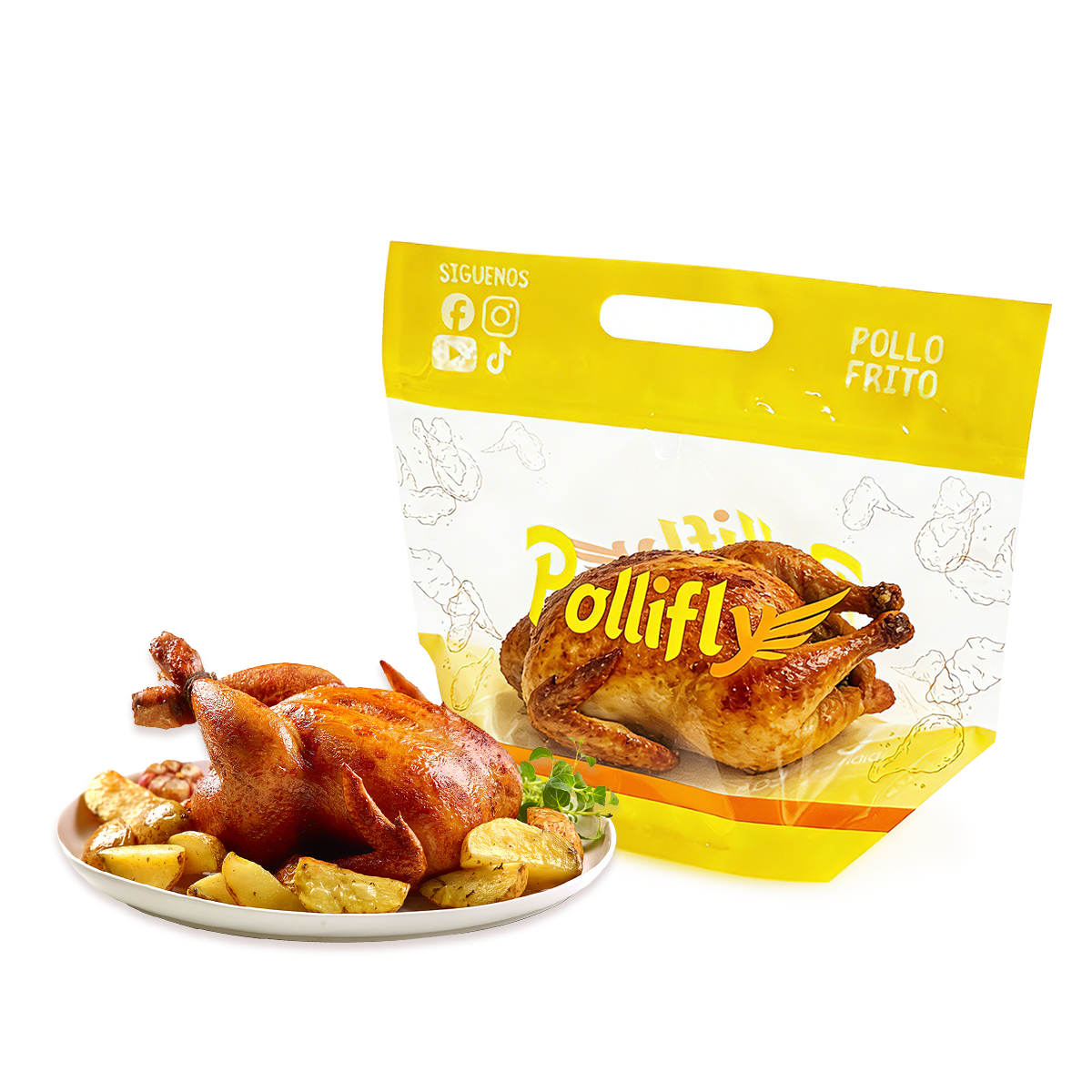 Hot Anti-fog with Resealable Zipper Handle Roasted Chicken Bag
