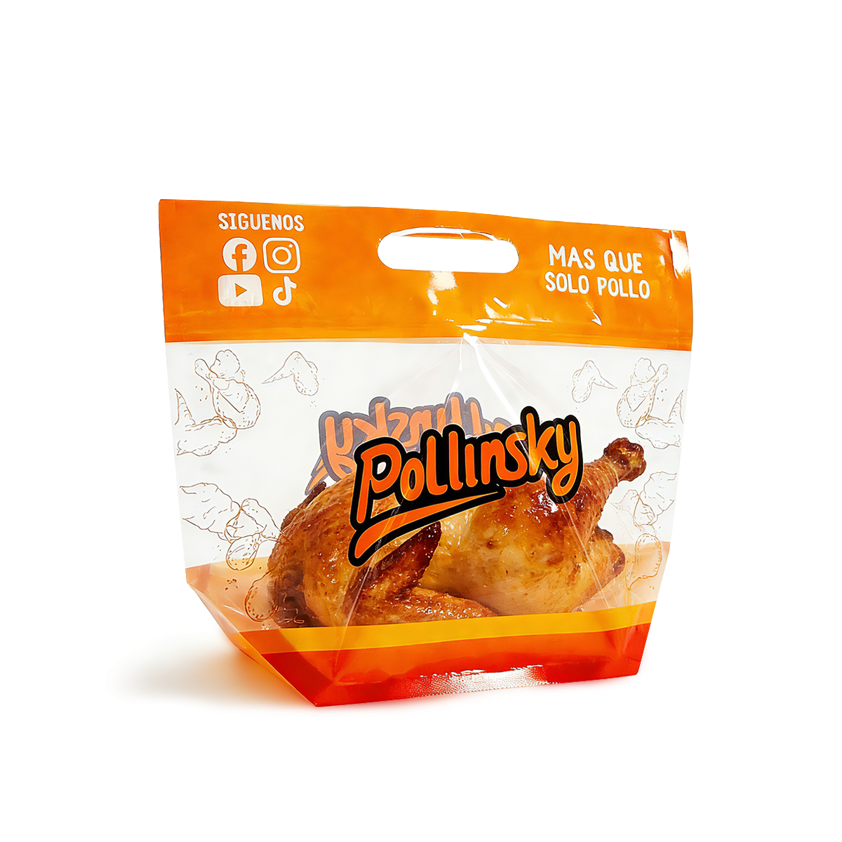 Hot Anti-fog with Resealable Zipper Handle Roasted Chicken Bag