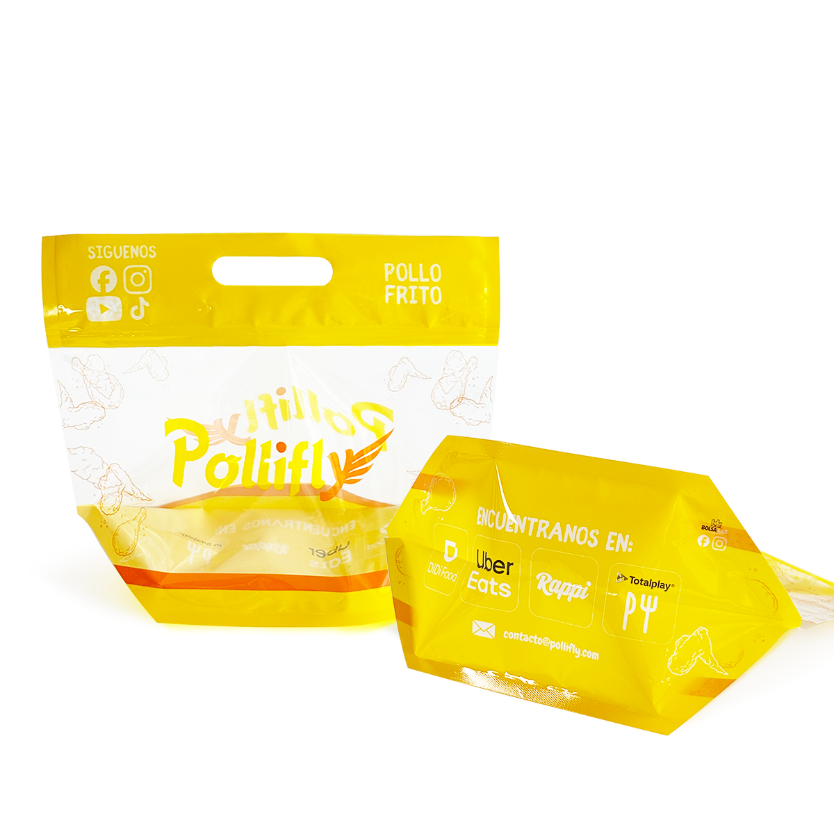 Hot Anti-fog with Resealable Zipper Handle Roasted Chicken Bag