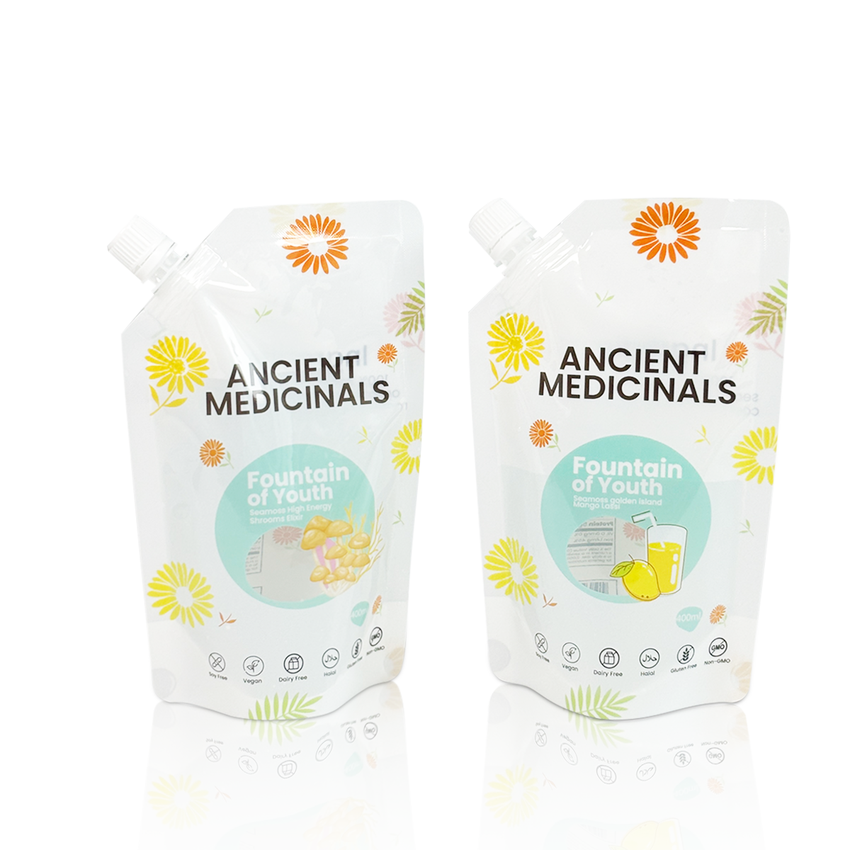 250ml 500ml Beverage Juice Drink Spout Stand Up Pouch Bag Doypack