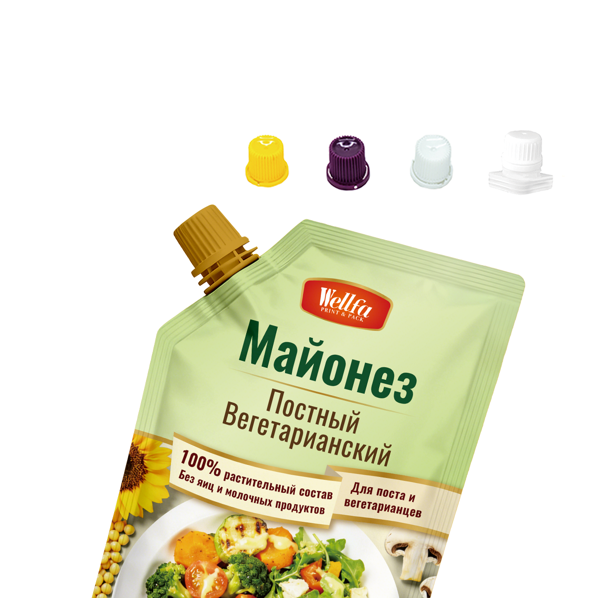 High Barrier Mayonnaise Dressing Stand Up Spout Pouch