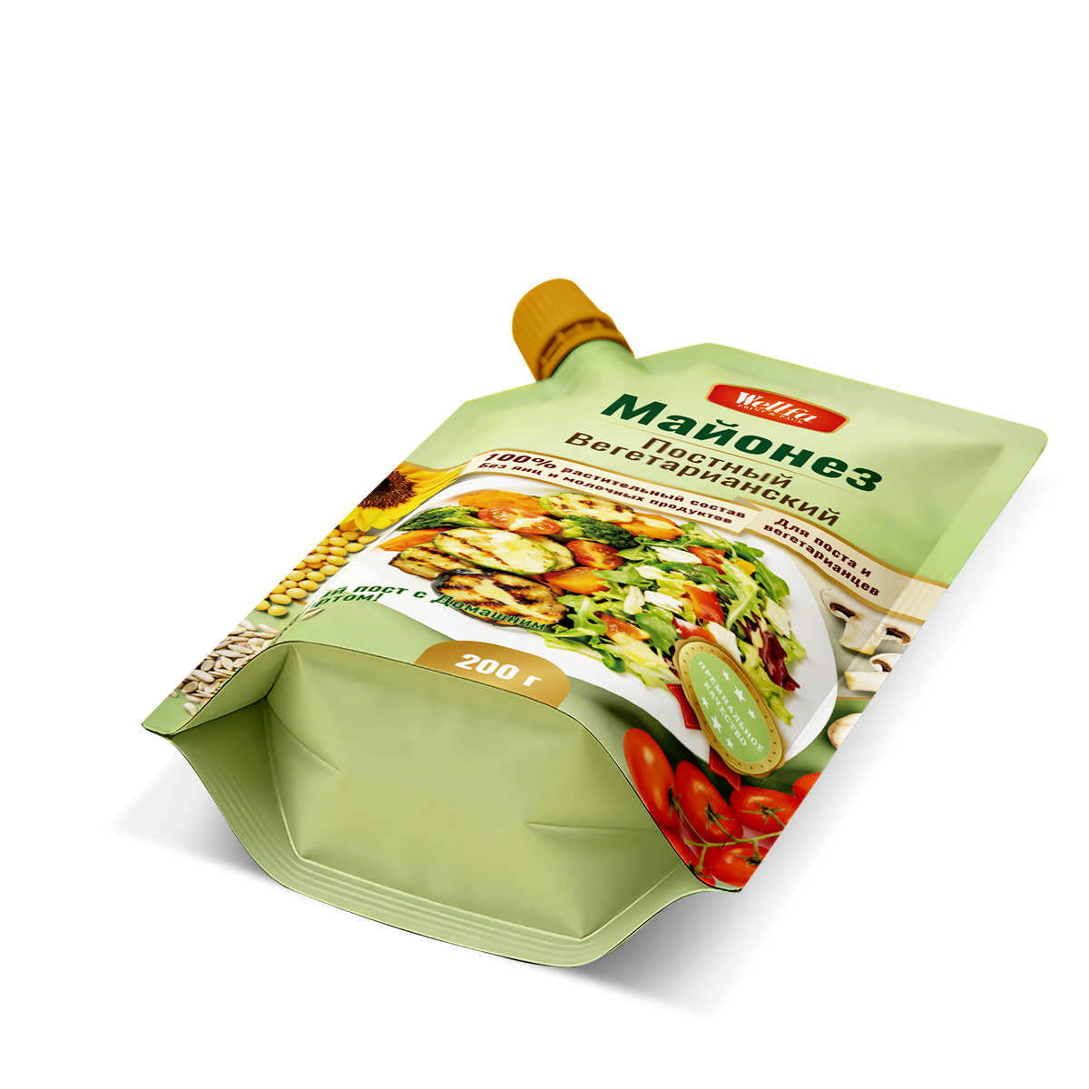 High Barrier Mayonnaise Dressing Stand Up Spout Pouch