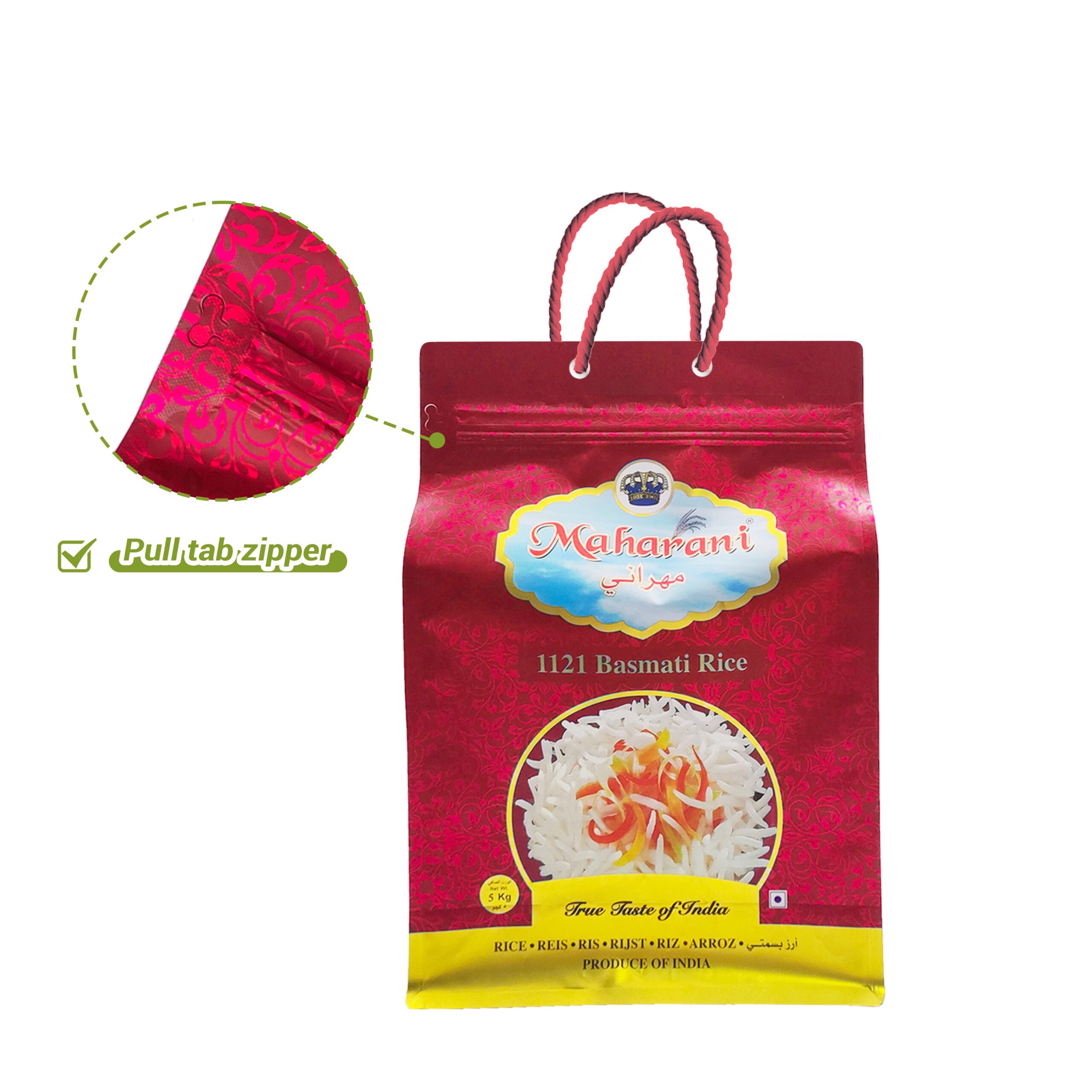 1Kg 2Kg 5Kg 10Kg Packaging With Plastic Handle Hole Rice Bag