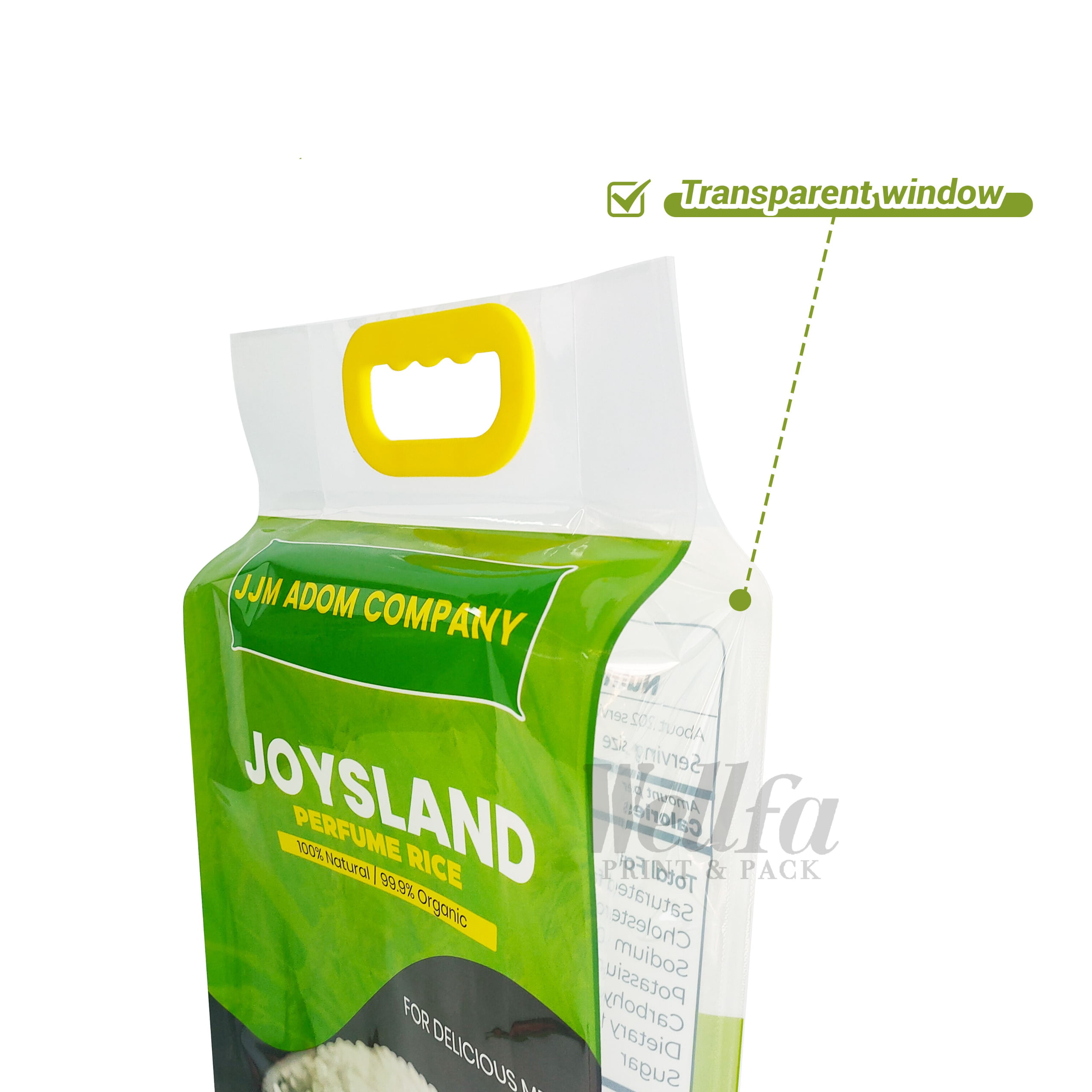 Nylon Vacuum 500G 1Kg 5Kg Handle Rice Bag