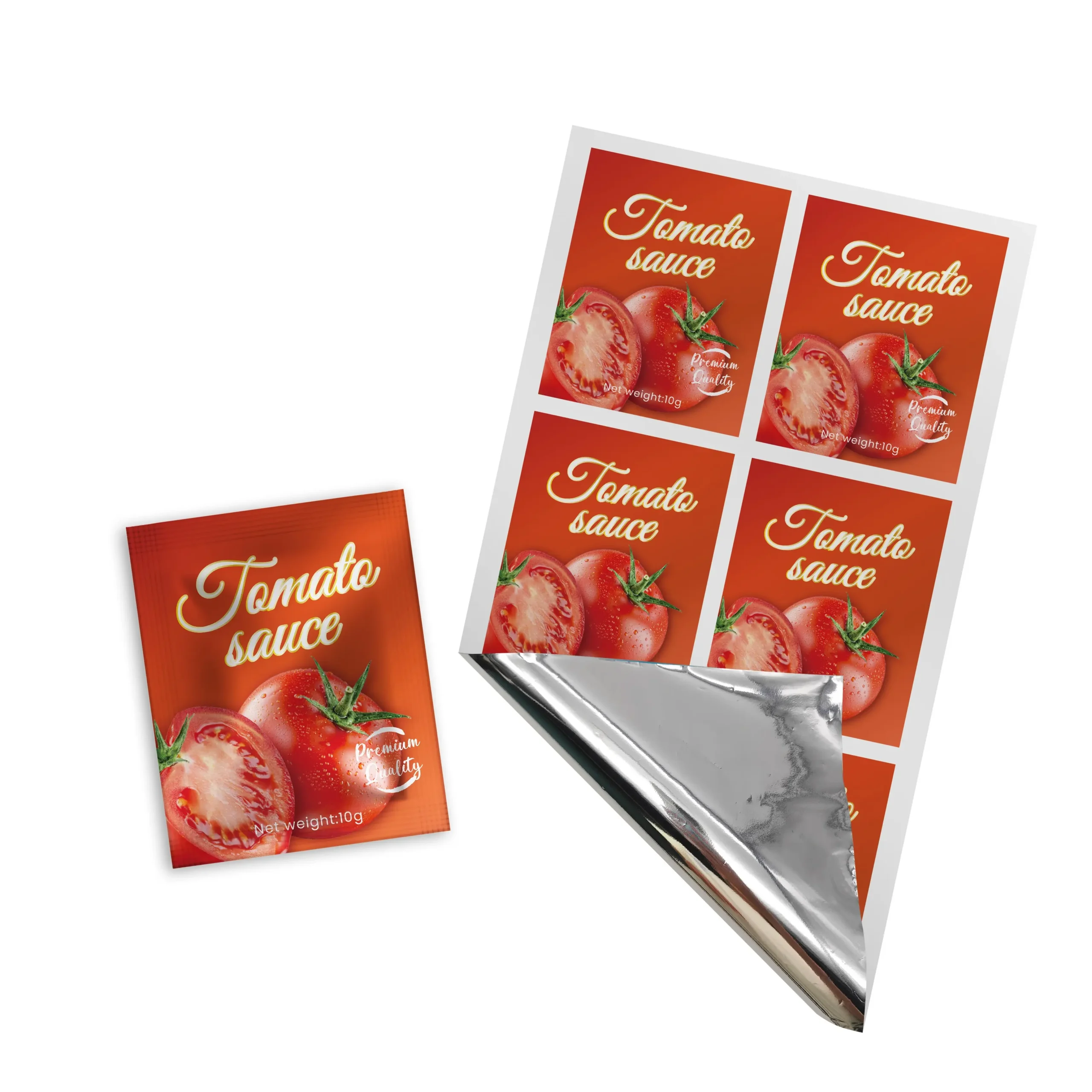 Custom Printed Sauce Packaging Sachet Ketchup Roll Film