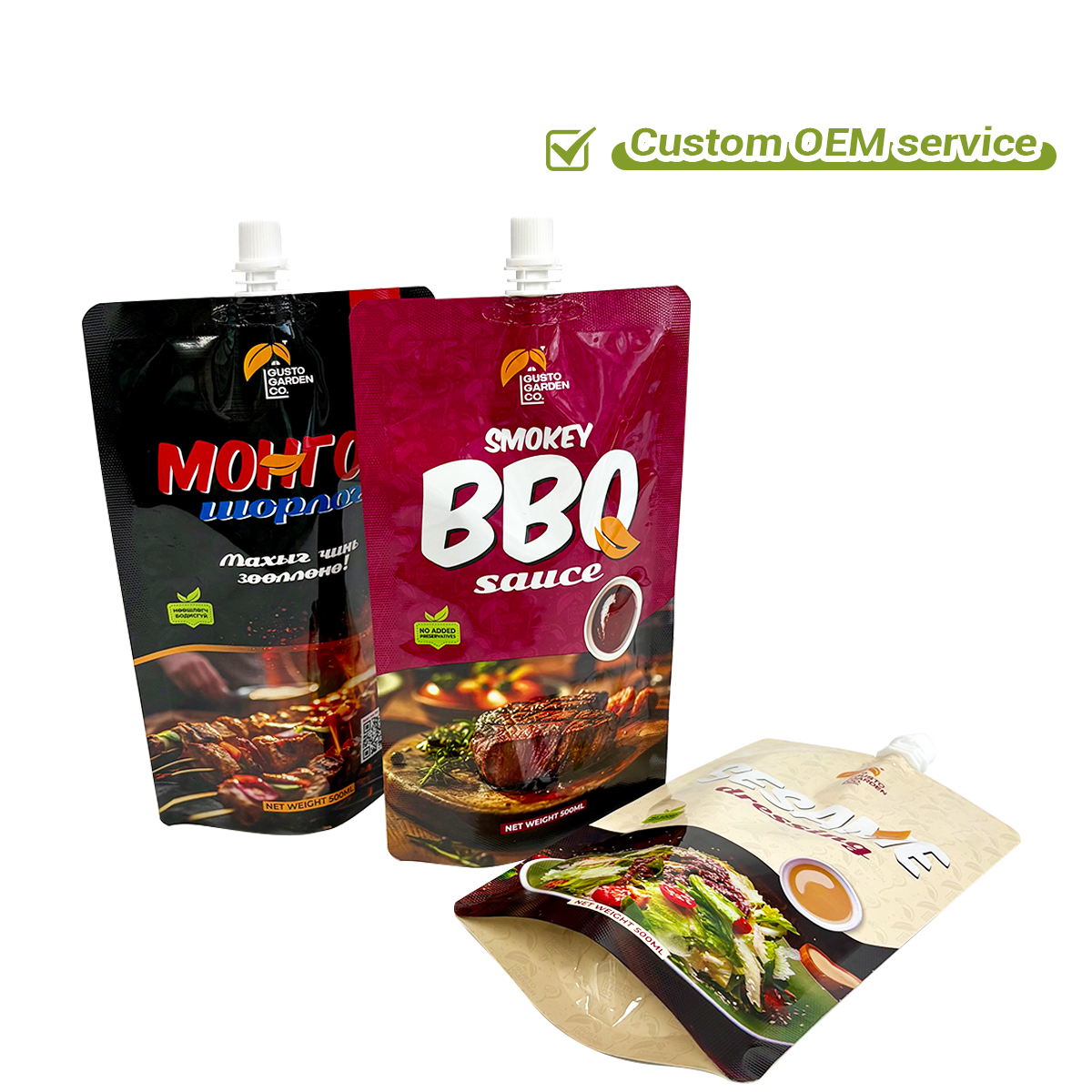 Sesame Paste Retort Barbecue Sauce Spout Pouches Manufacturer
