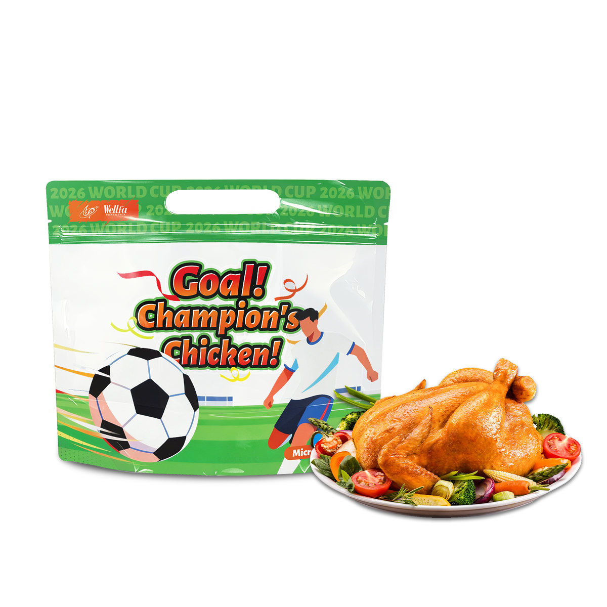 Anti-fog Handle Clear Window Roast Chicken Bag