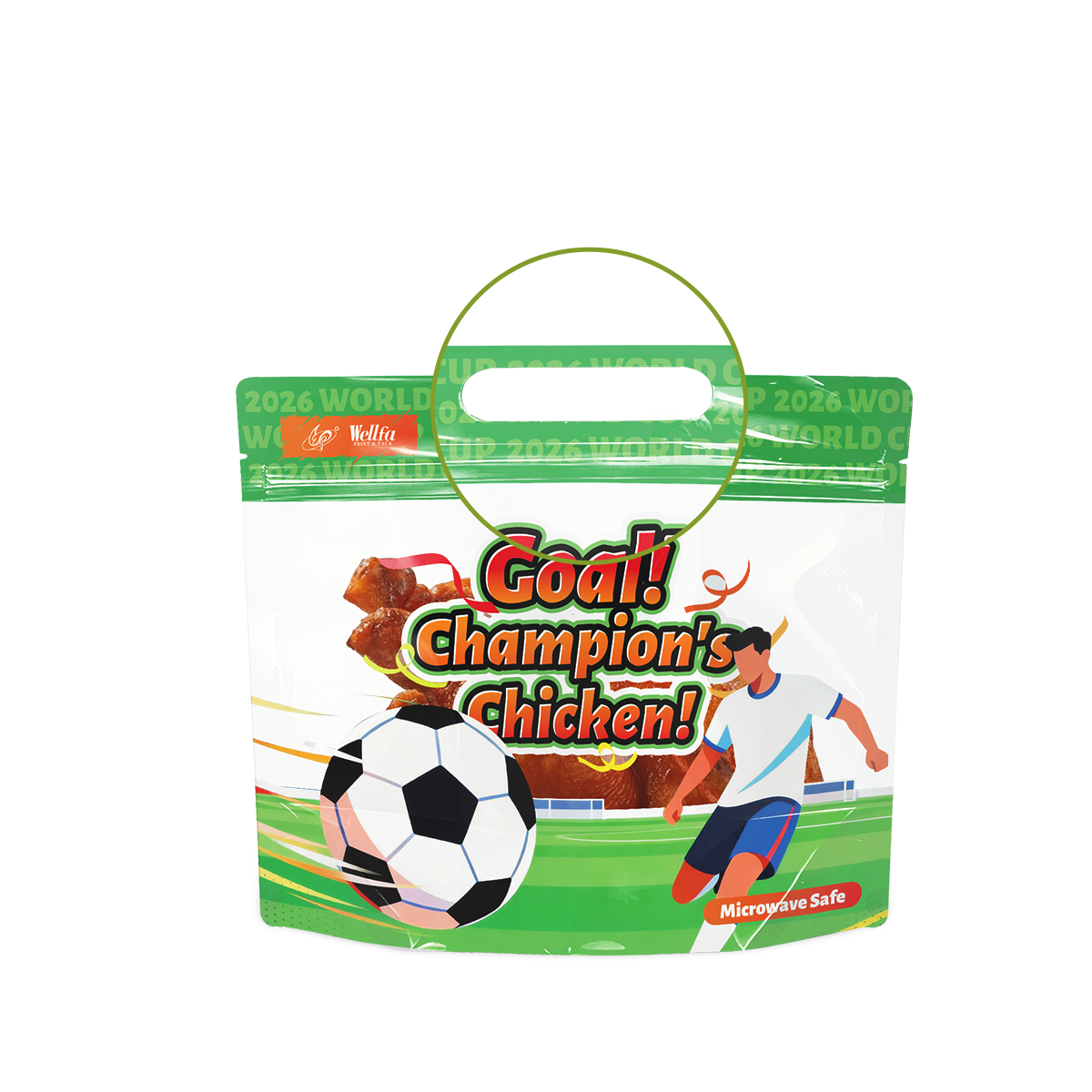 Anti-fog Handle Clear Window Roast Chicken Bag