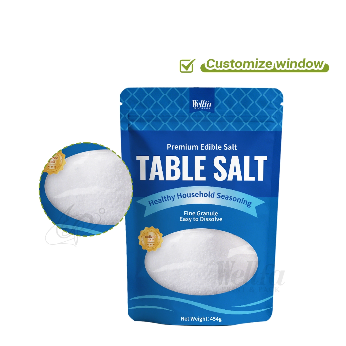 Edible Salt Stand up Pouches Manufacturers