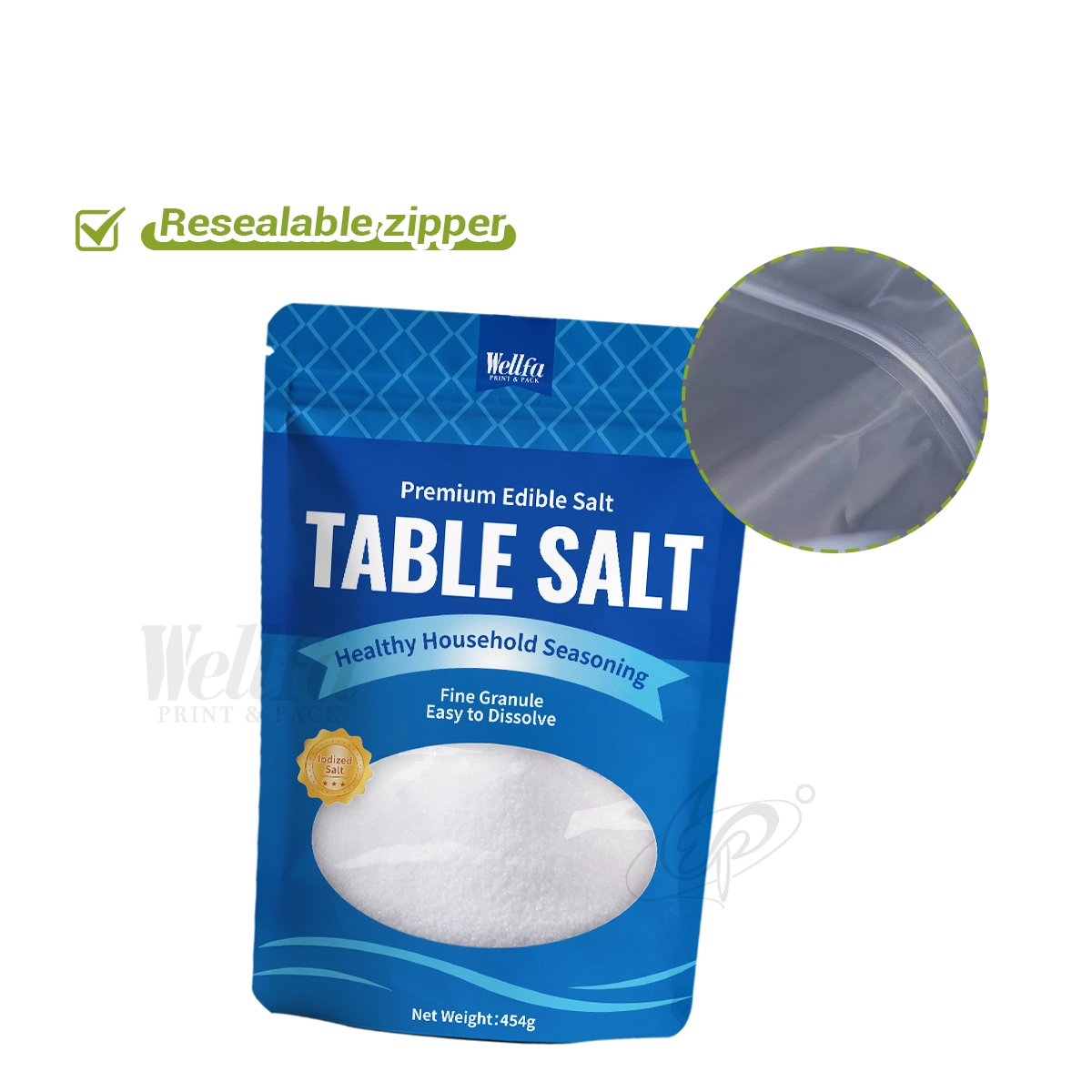 Edible Salt Stand up Pouches Manufacturers