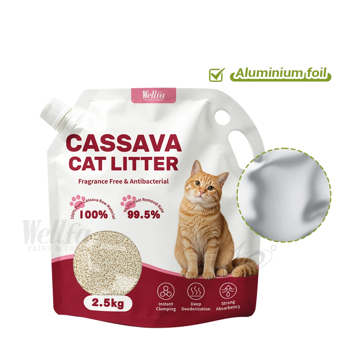 Tofu Cat Litter Packaging with Handle