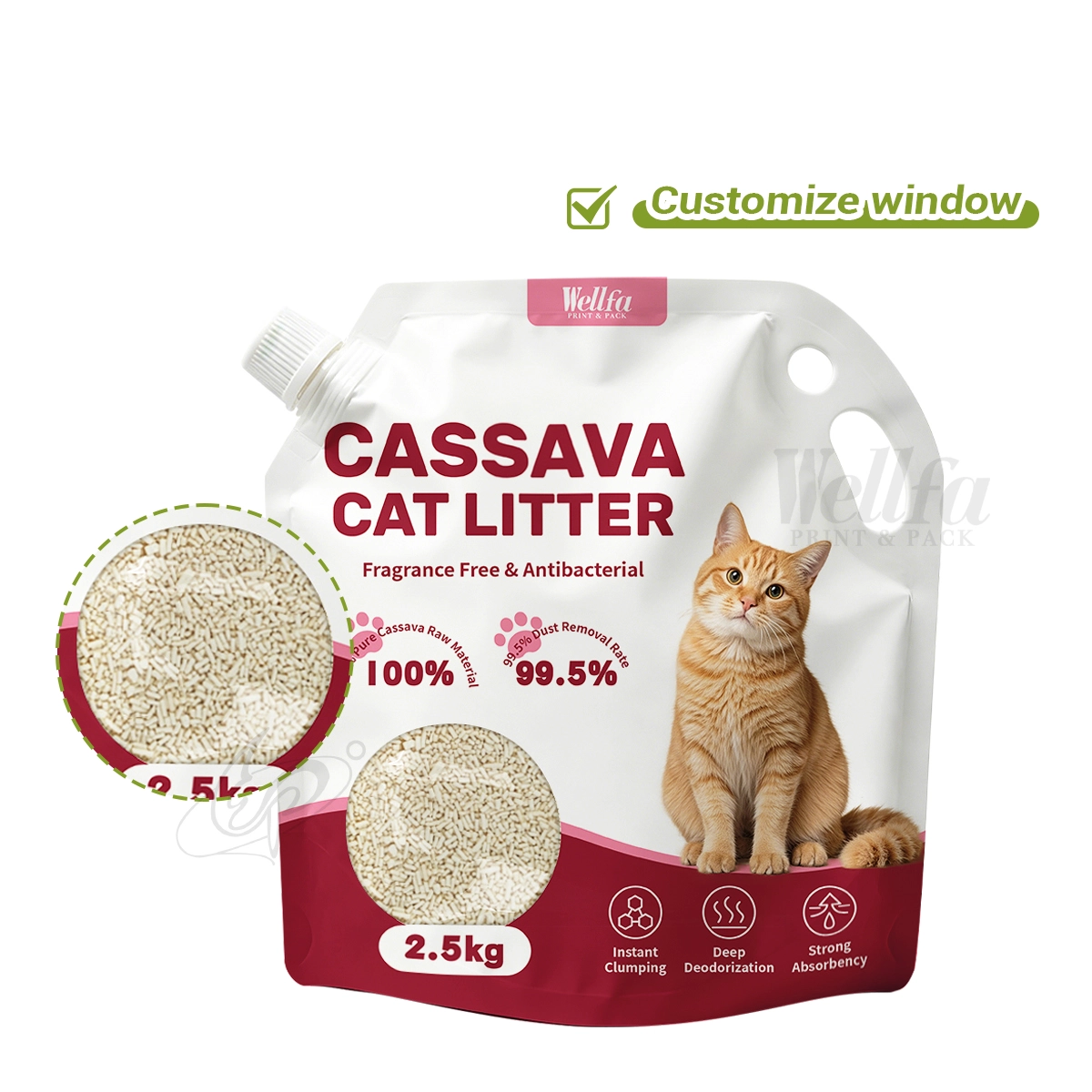 Tofu Cat Litter Packaging with Handle