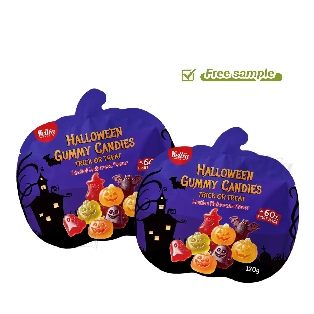Christmas Tree Shape Stand up Pouch Candy Sachet Doypack Packaging