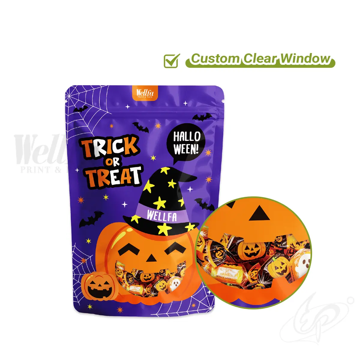 Halloween Theme Candy Gummy Stand up Pouch Doypack