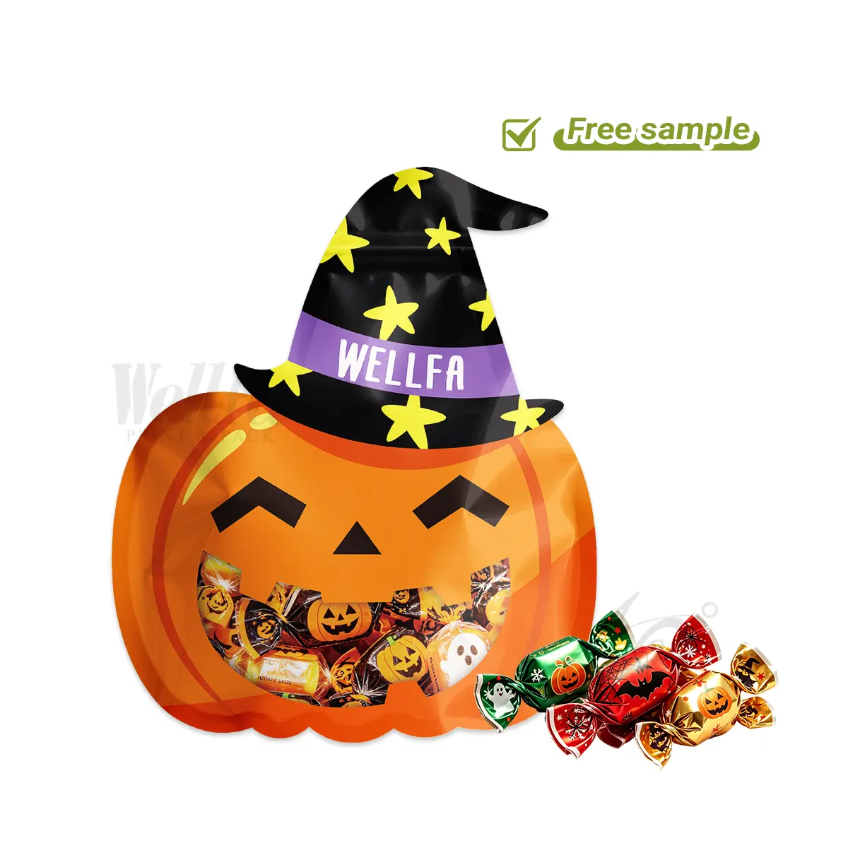 Christmas Tree Shape Stand up Pouch Candy Sachet Doypack Packaging