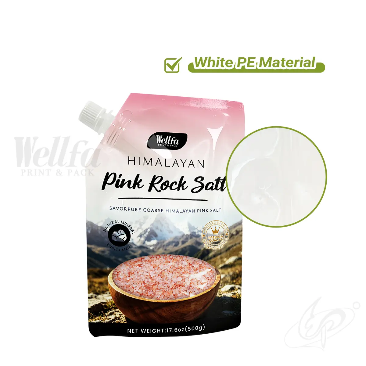 Salt Stand up Pouch Liquid Spout Bag High Barrier Bolsas Doypack