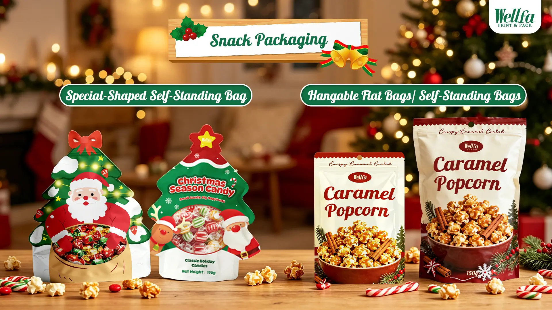 Christmas theme packaging | One-stop design and production service for packaging of cookies, roast chicken, popcorn and coffee - WELLFA 4 Christmas theme packaging 4