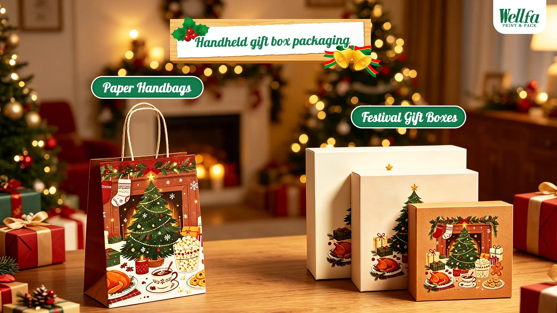 Christmas theme packaging | One-stop design and production service for packaging of cookies, roast chicken, popcorn and coffee - WELLFA 6 Christmas theme packaging 6