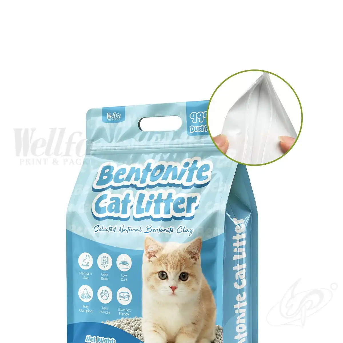5kg 10kg Bentonite Cat Litter Packaging Bag