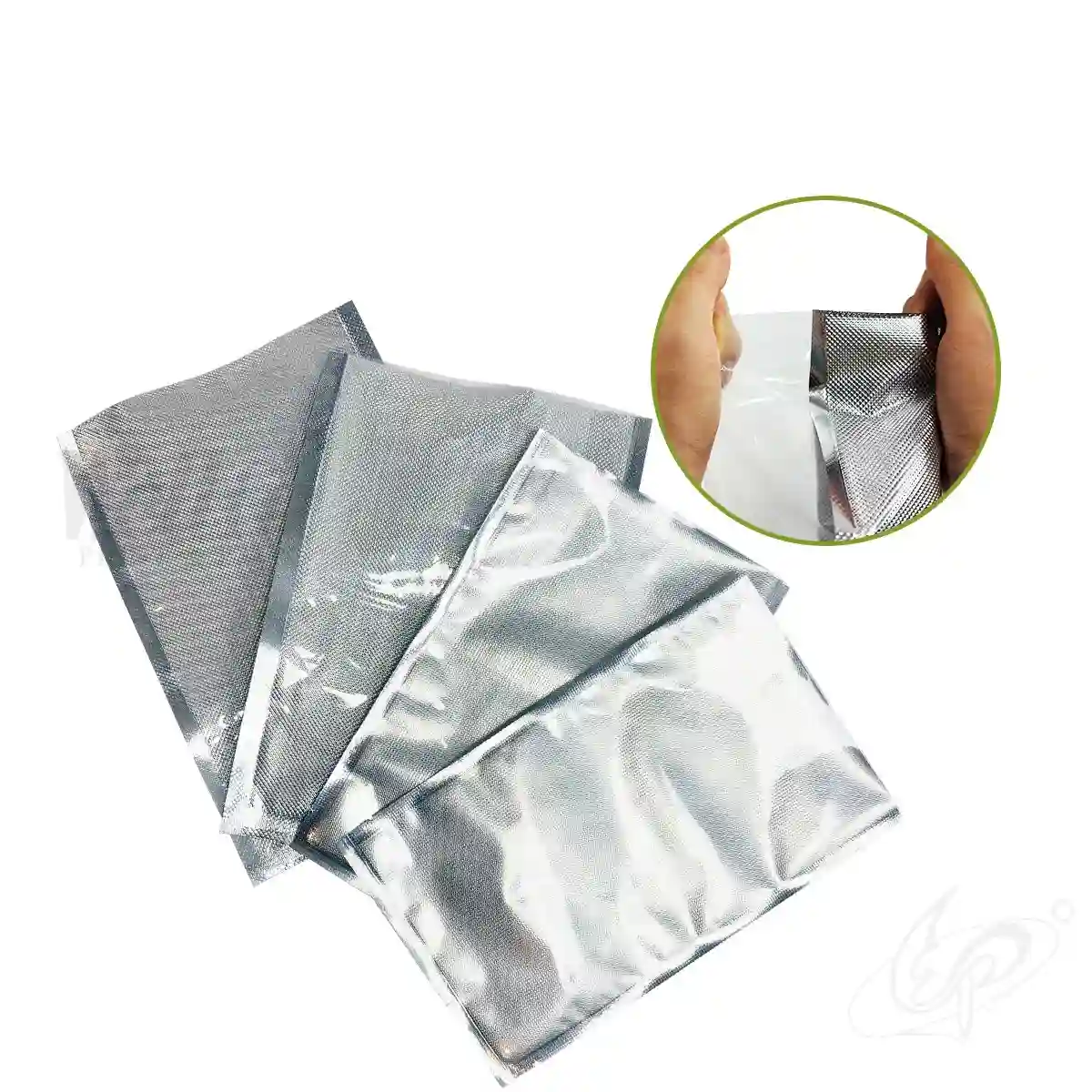Silver Embossed Light Proof Textured Vacuum Pouch