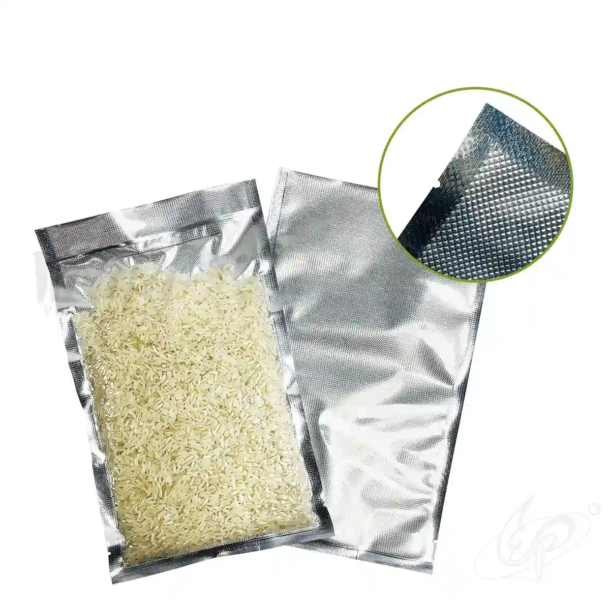 Silver Embossed Light Proof Textured Vacuum Pouch