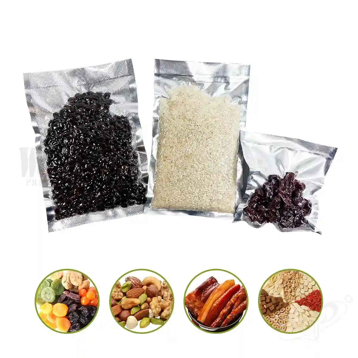 Silver Embossed Light Proof Textured Vacuum Pouch