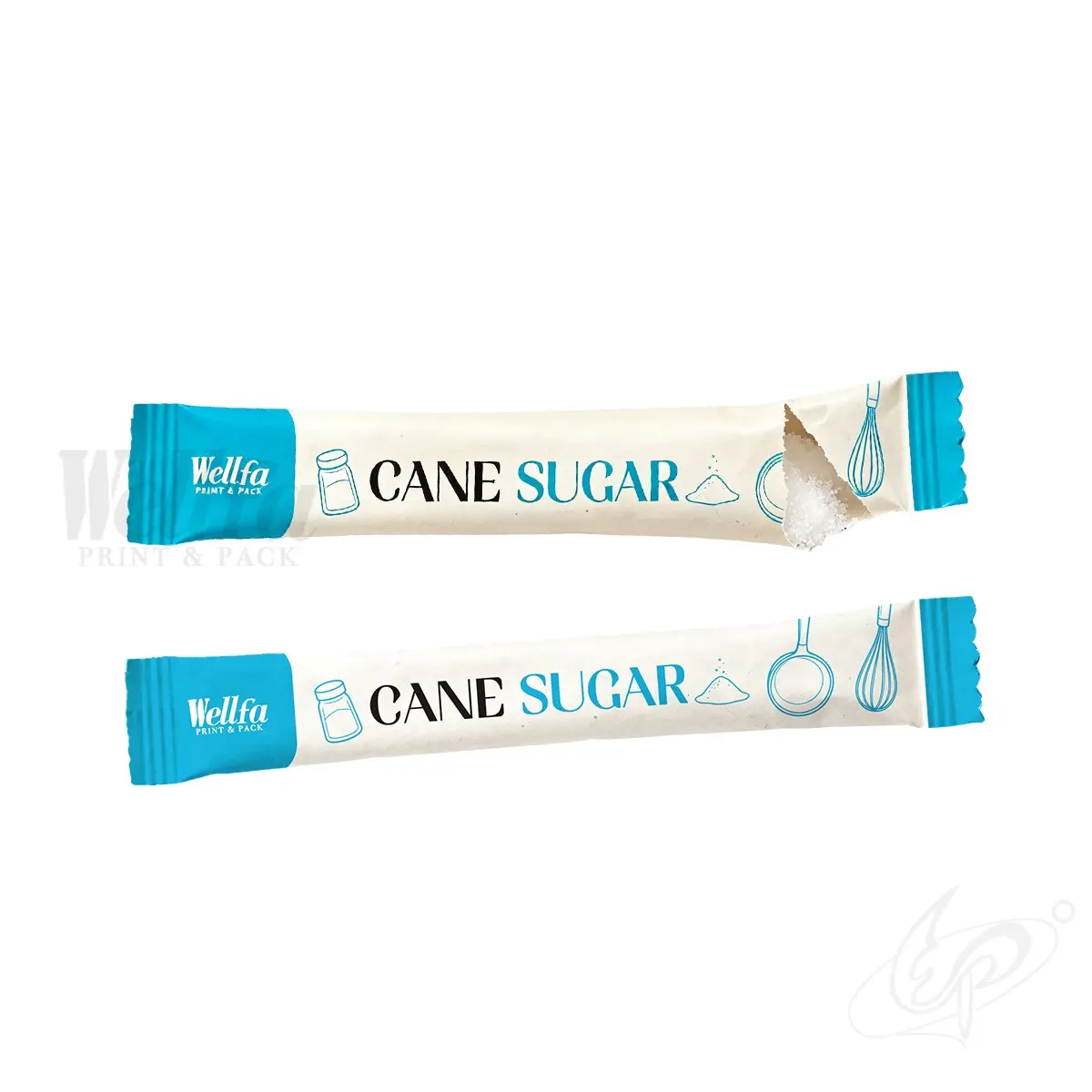 White Cane Sugar Pure Table Salt Sachet Waterproof