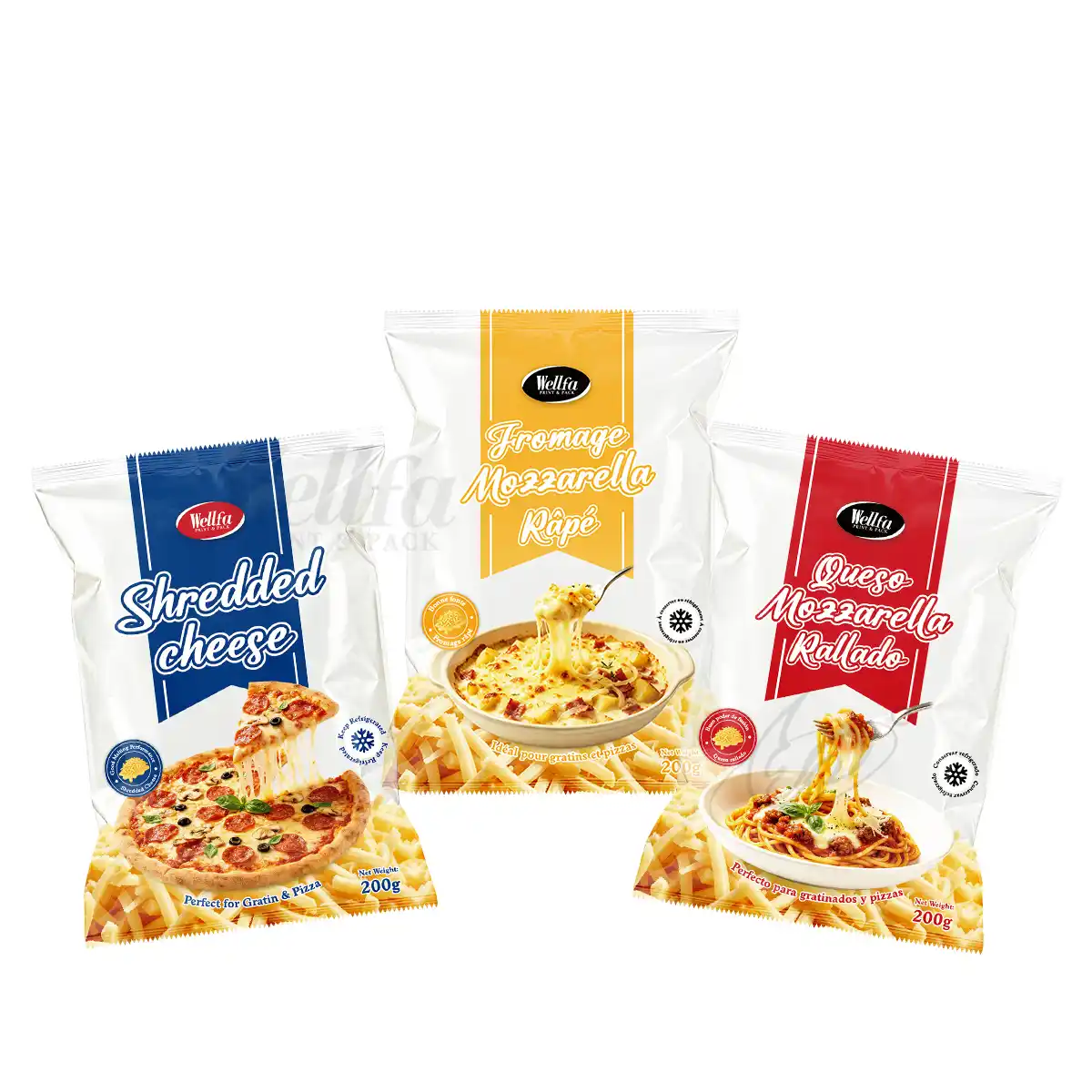 Shredded Cheese Packaging Film Low-temperature