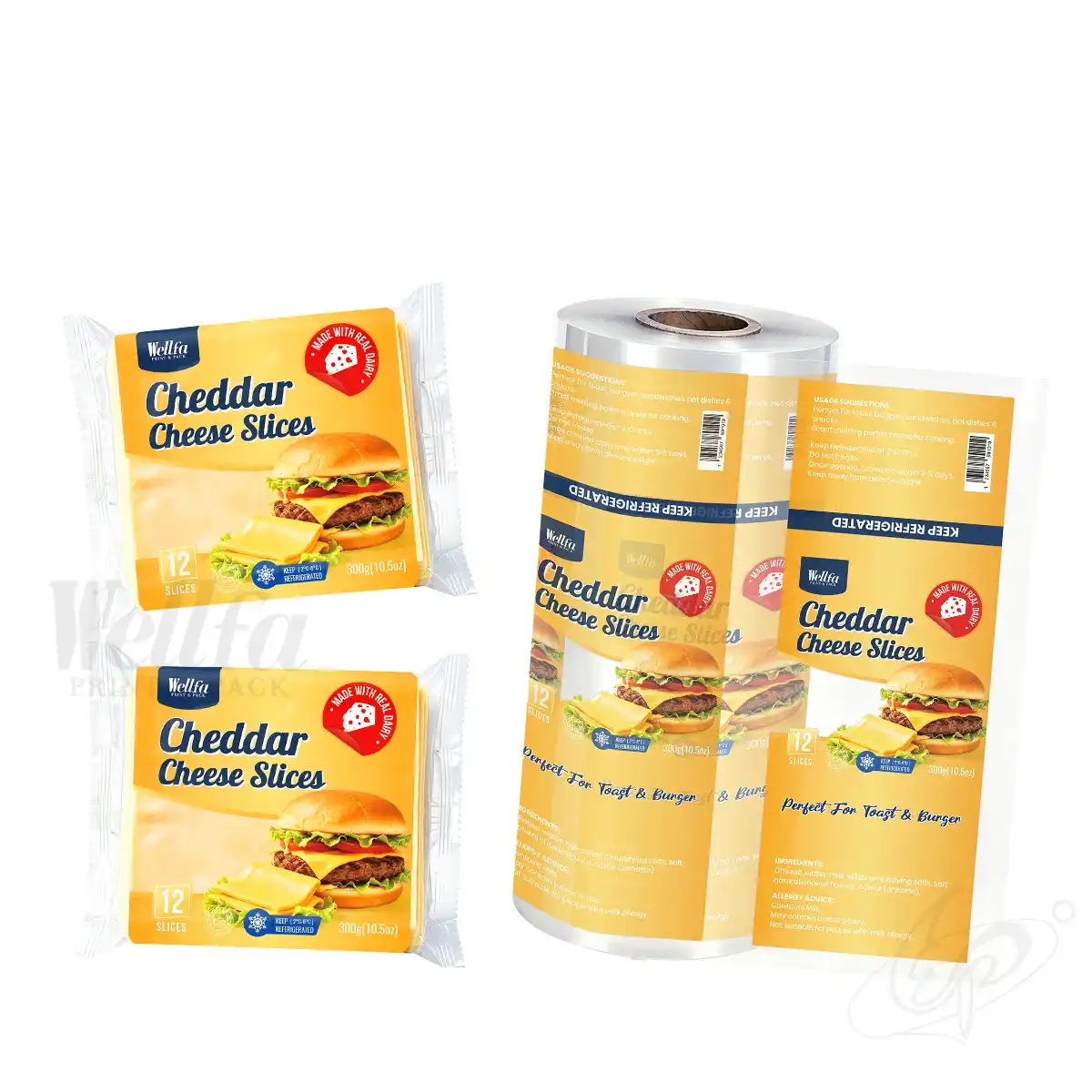 Cheese Slices Roll Film Frozen Bag Leak Proof