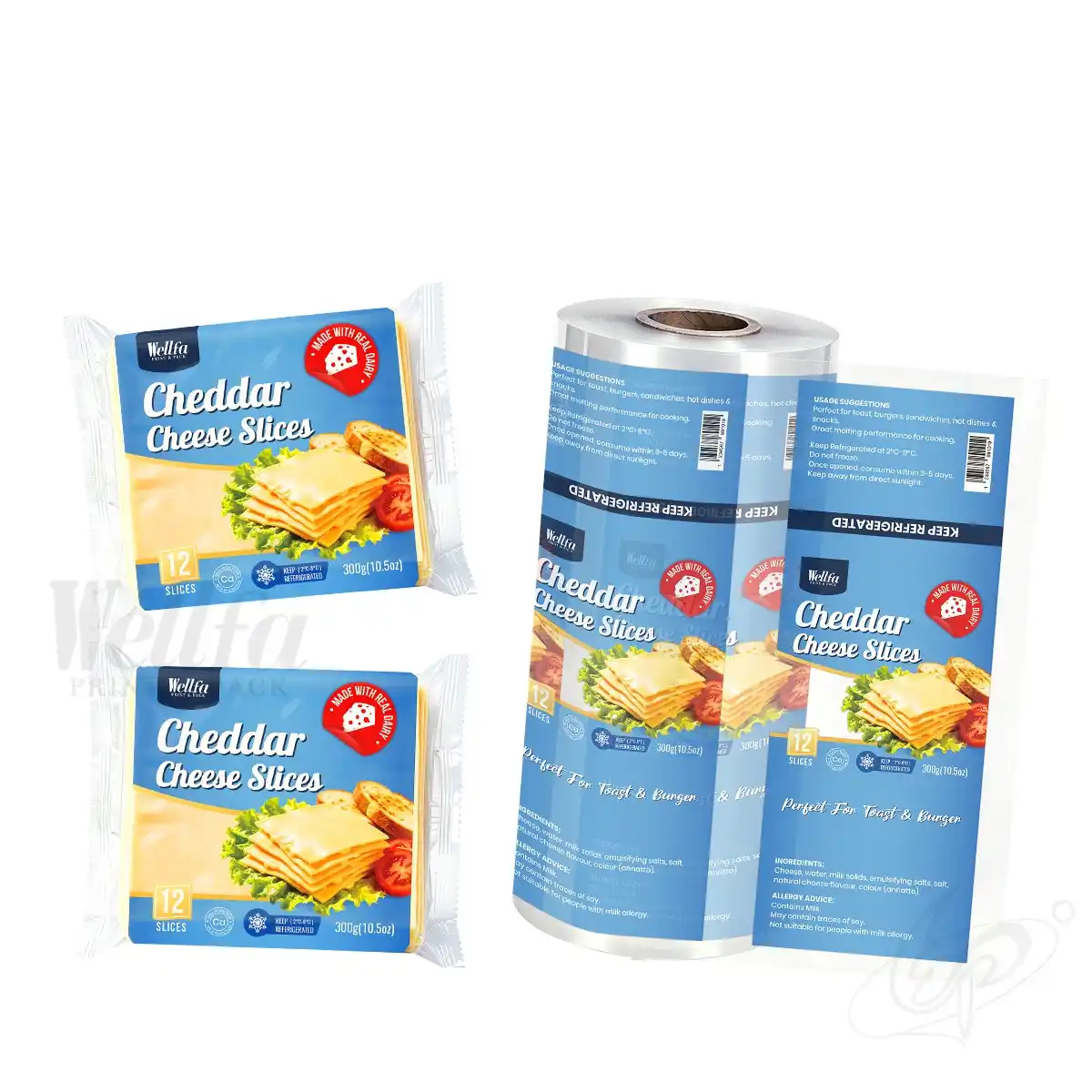Cheese Slices Roll Film Frozen Bag Leak Proof
