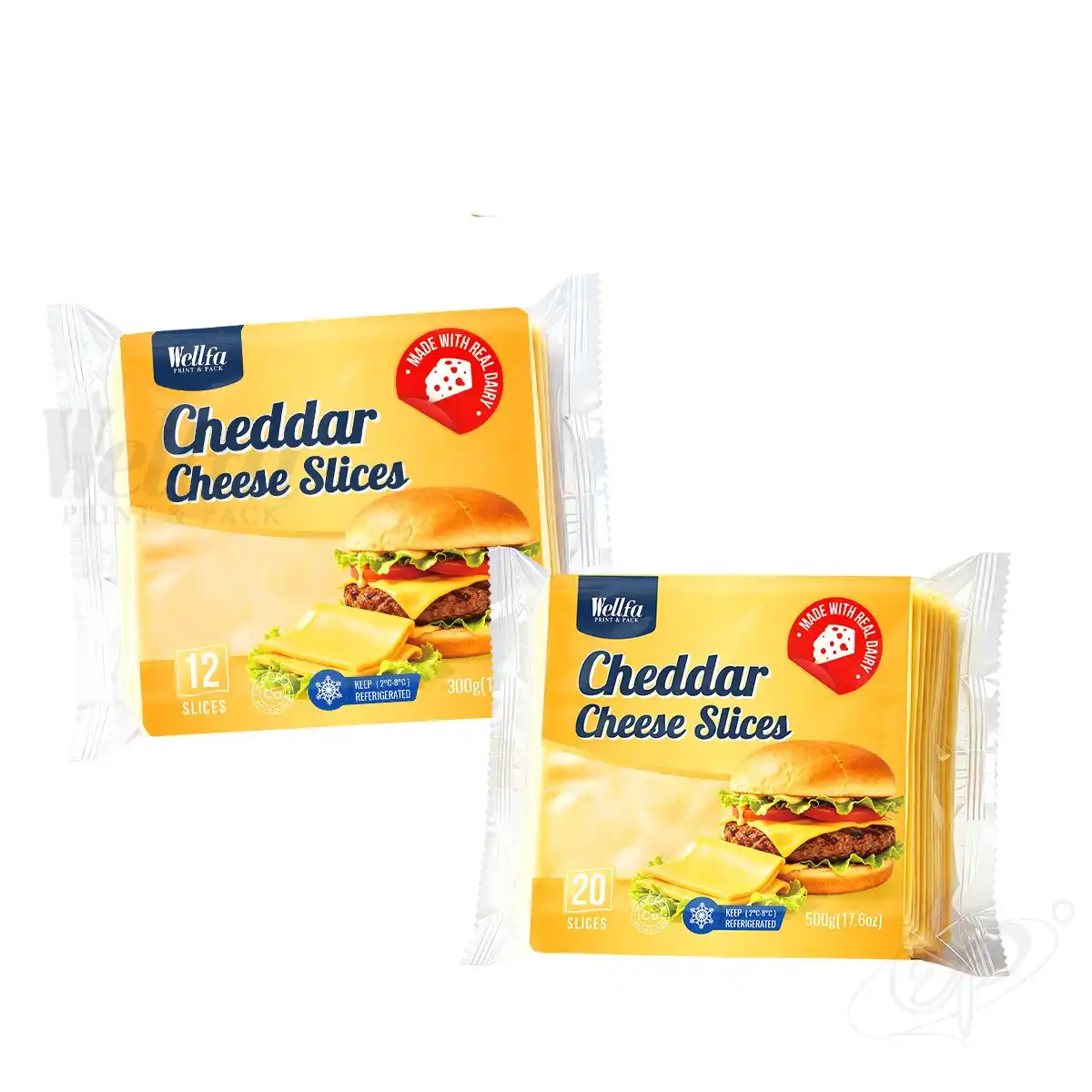Cheese Slices Sachet Pouch Bag Leak Proof Roll Film