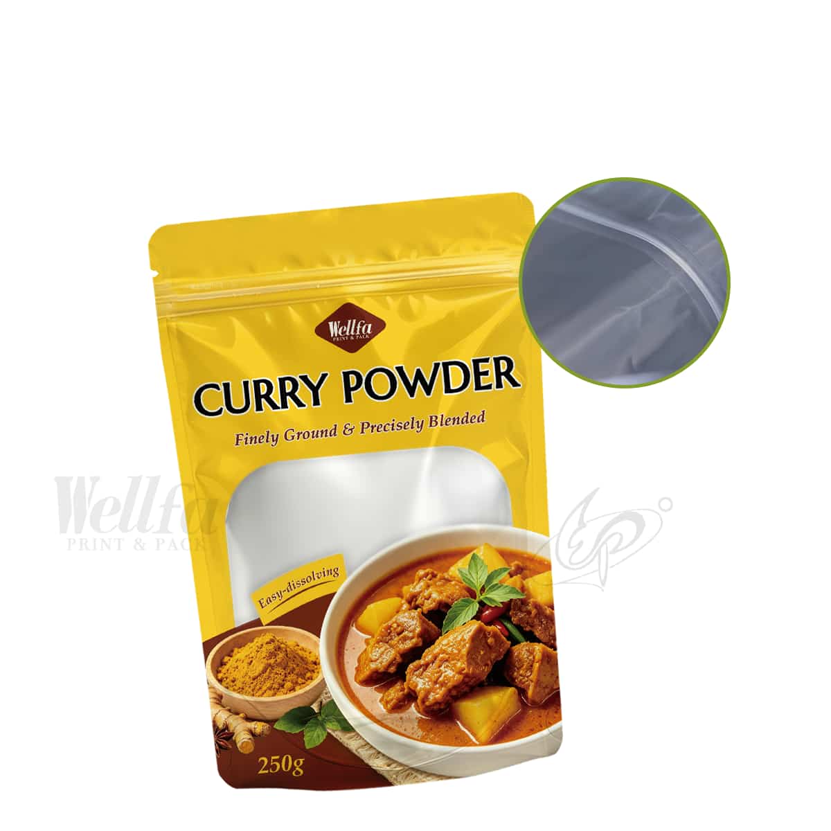 Curry Powder Packaging Bag Seasoning Spice Stand up Pouch