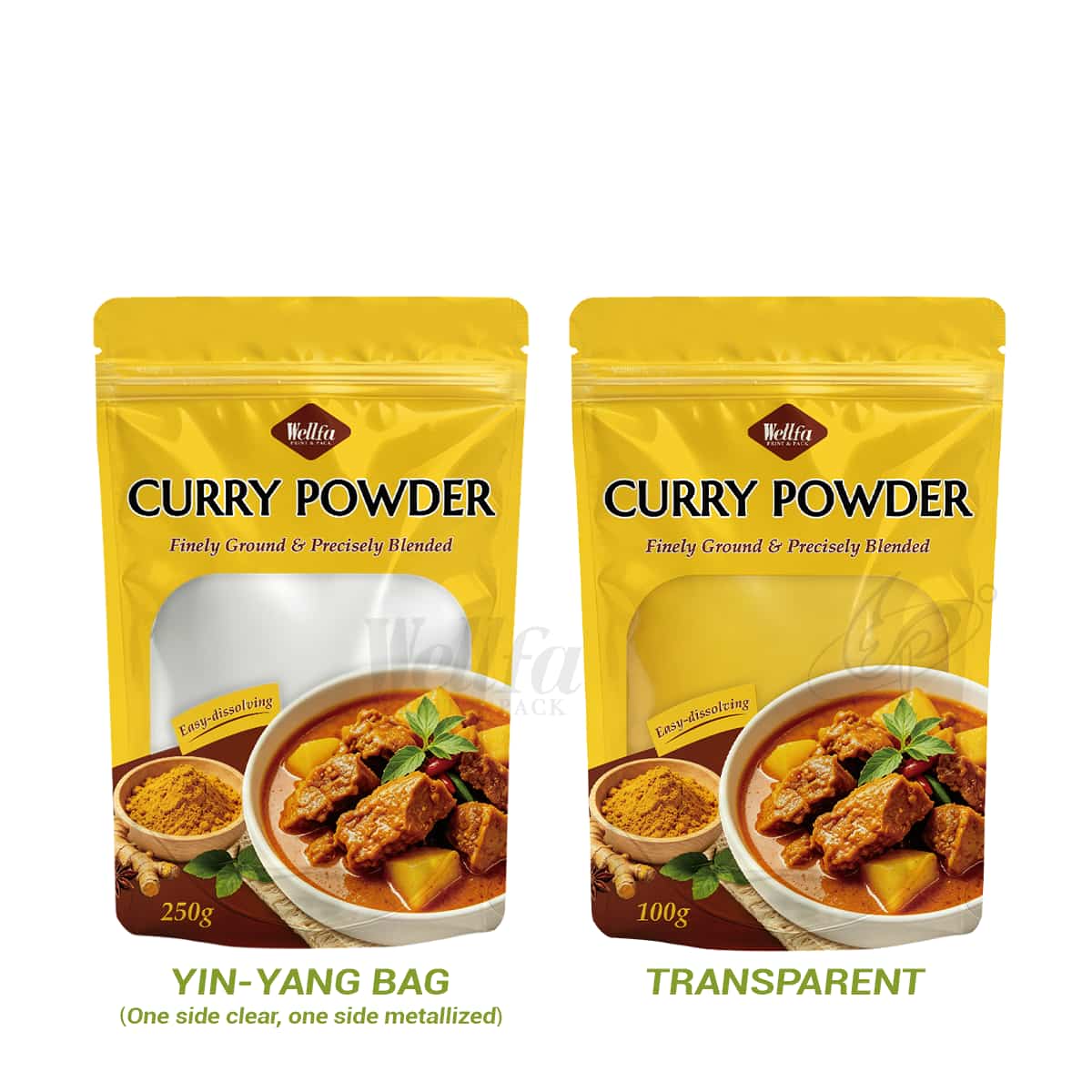 Curry Powder Packaging Bag Seasoning Spice Stand up Pouch