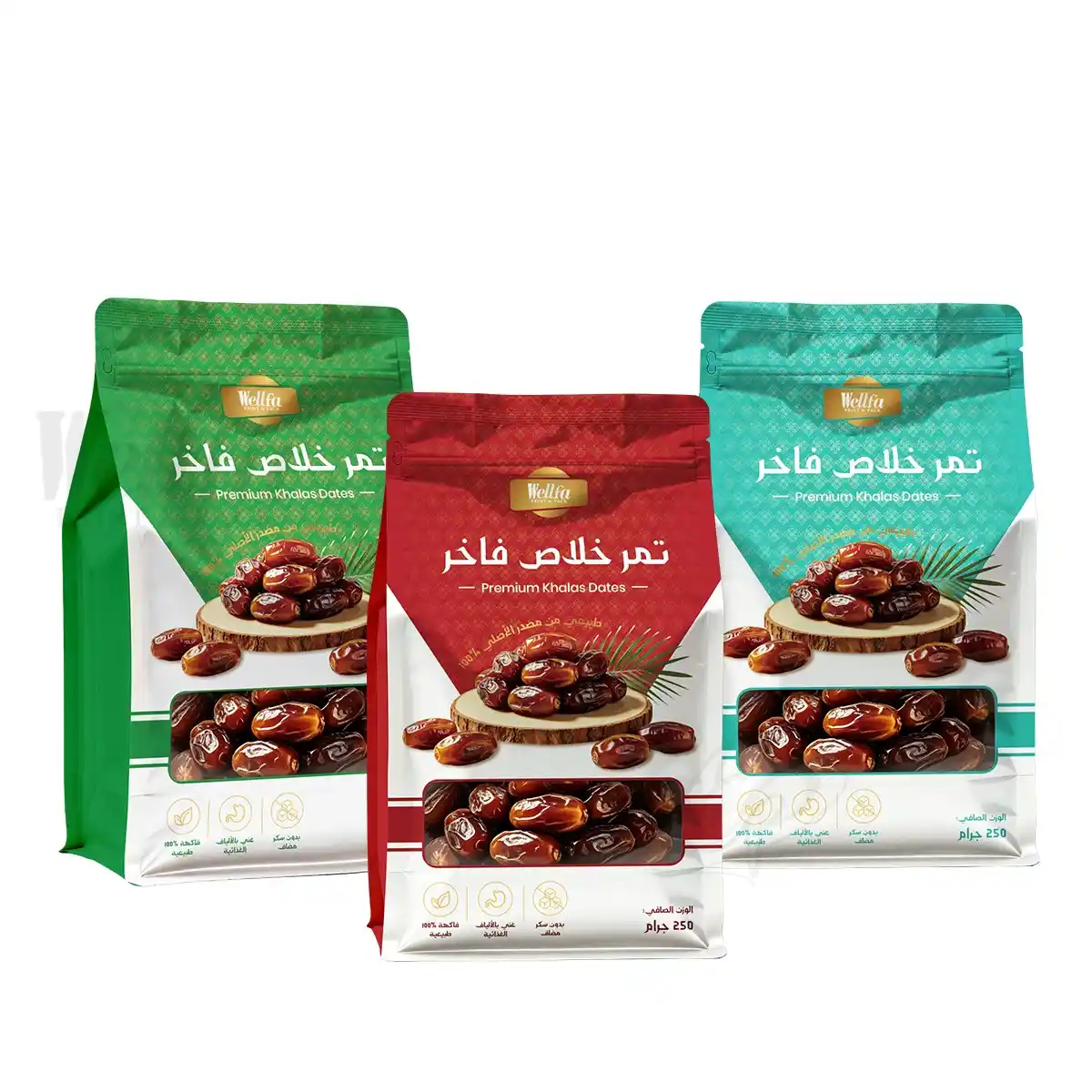 HALAL Date Packaging Bag Flat Bottom Bag