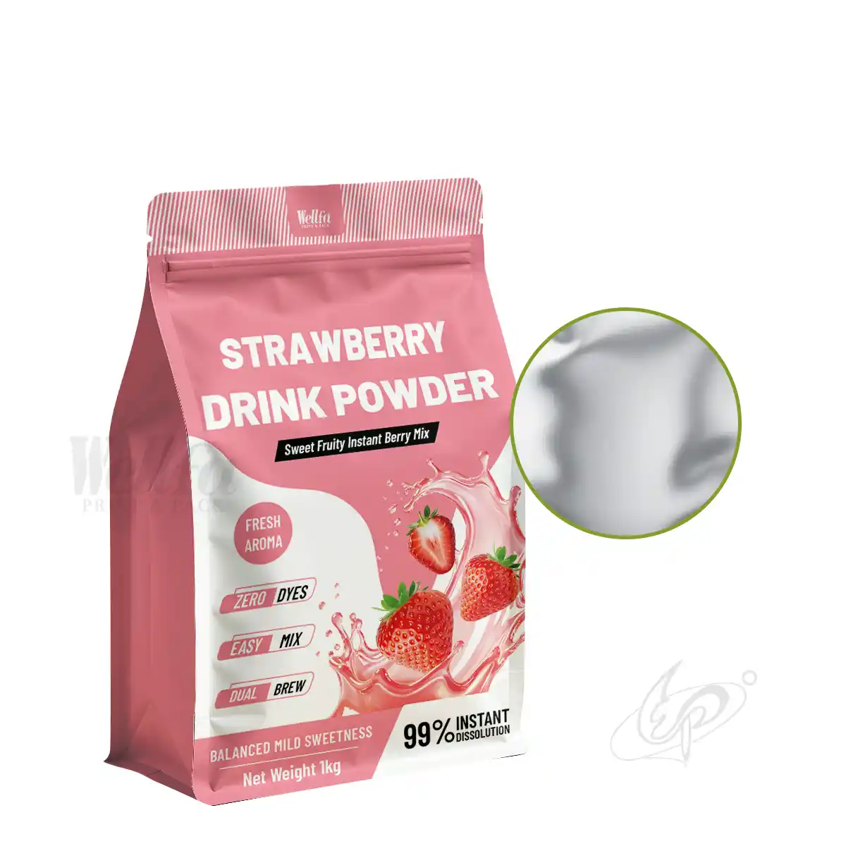 Drink Powder Packaging Bag Flat Bottom Pouch