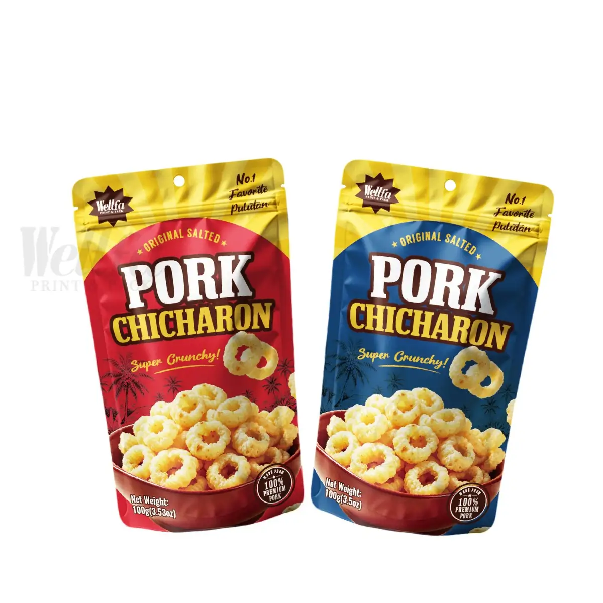 Pork Rinds Snacks Stand up Pouch Doypack