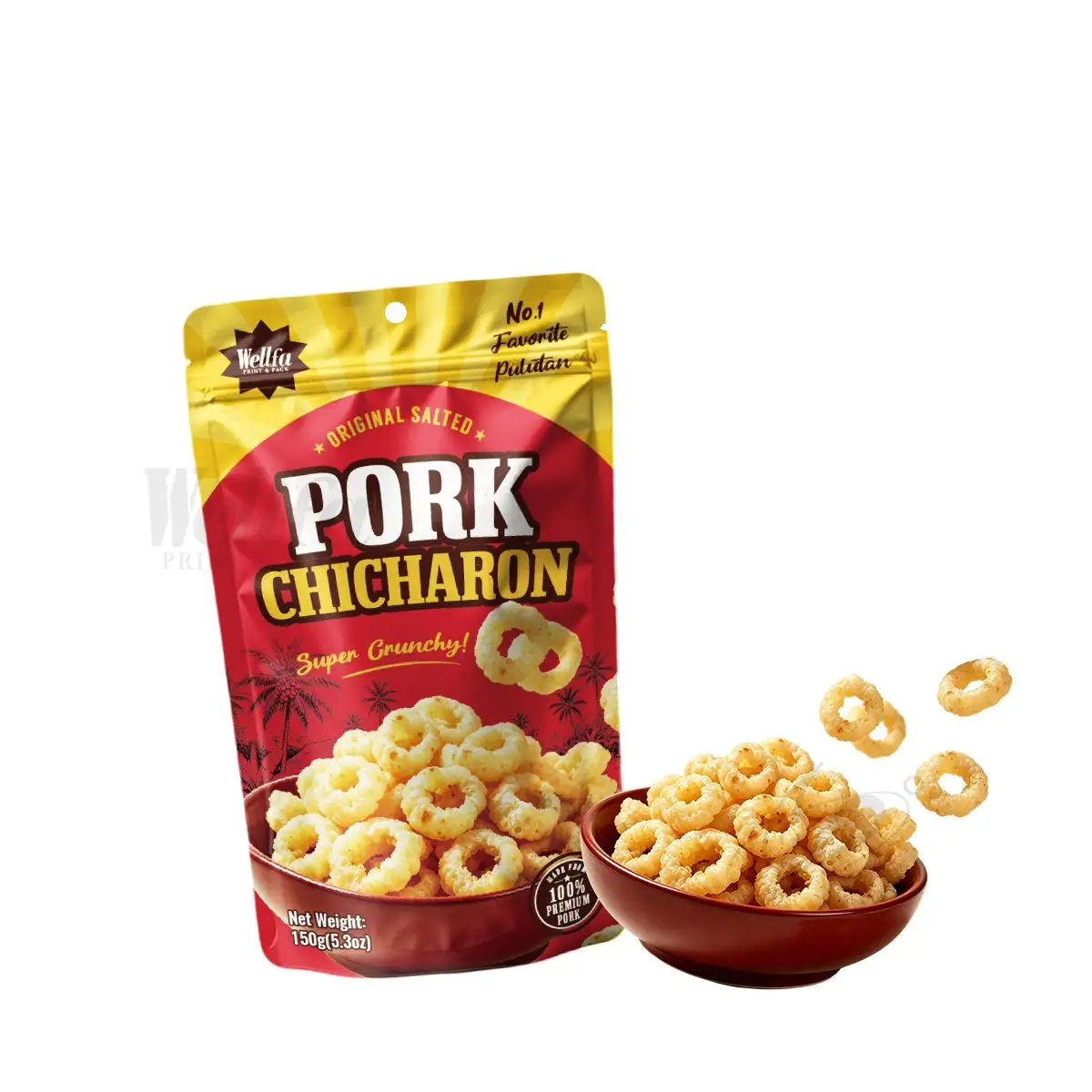 100g 150g Pork Chicharon Packaging Doypack