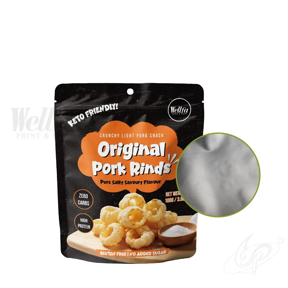 Pork Rinds Snacks Stand up Pouch Doypack
