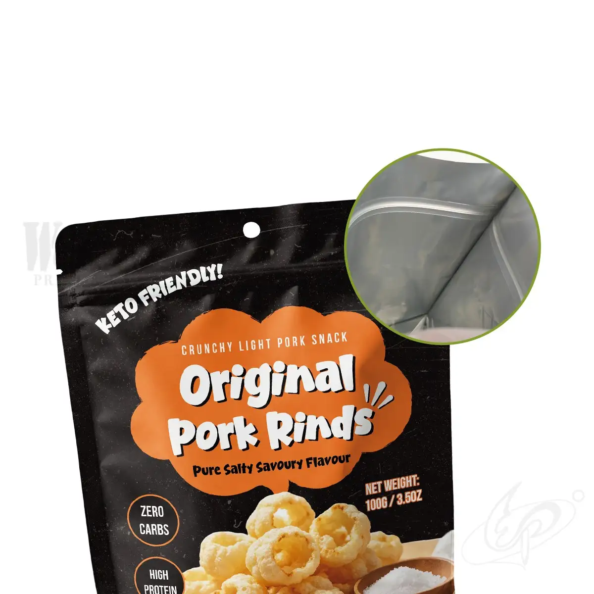 Pork Rinds Snacks Stand up Pouch Doypack