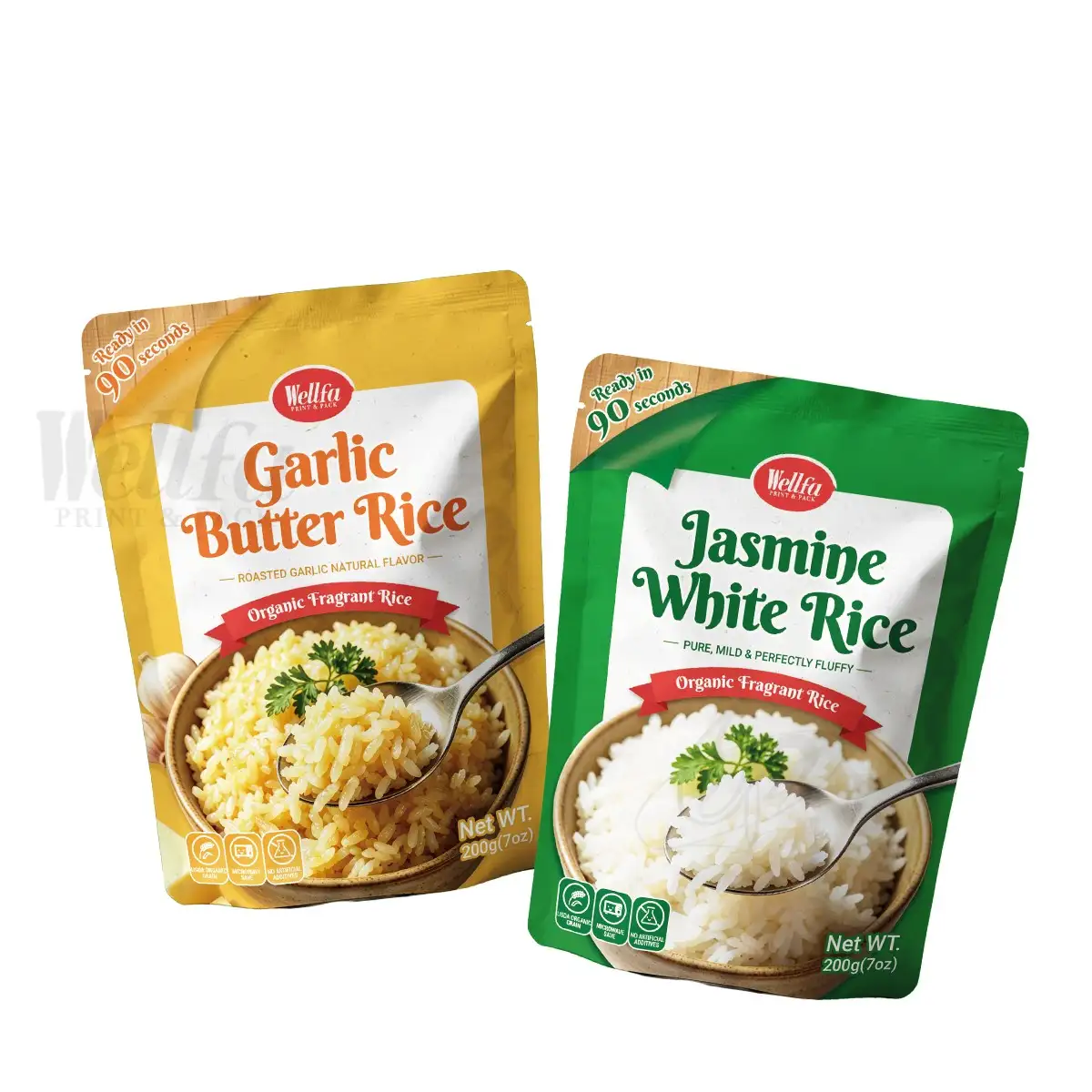 Garlic Butter Rice Retort Packaging High Temperature